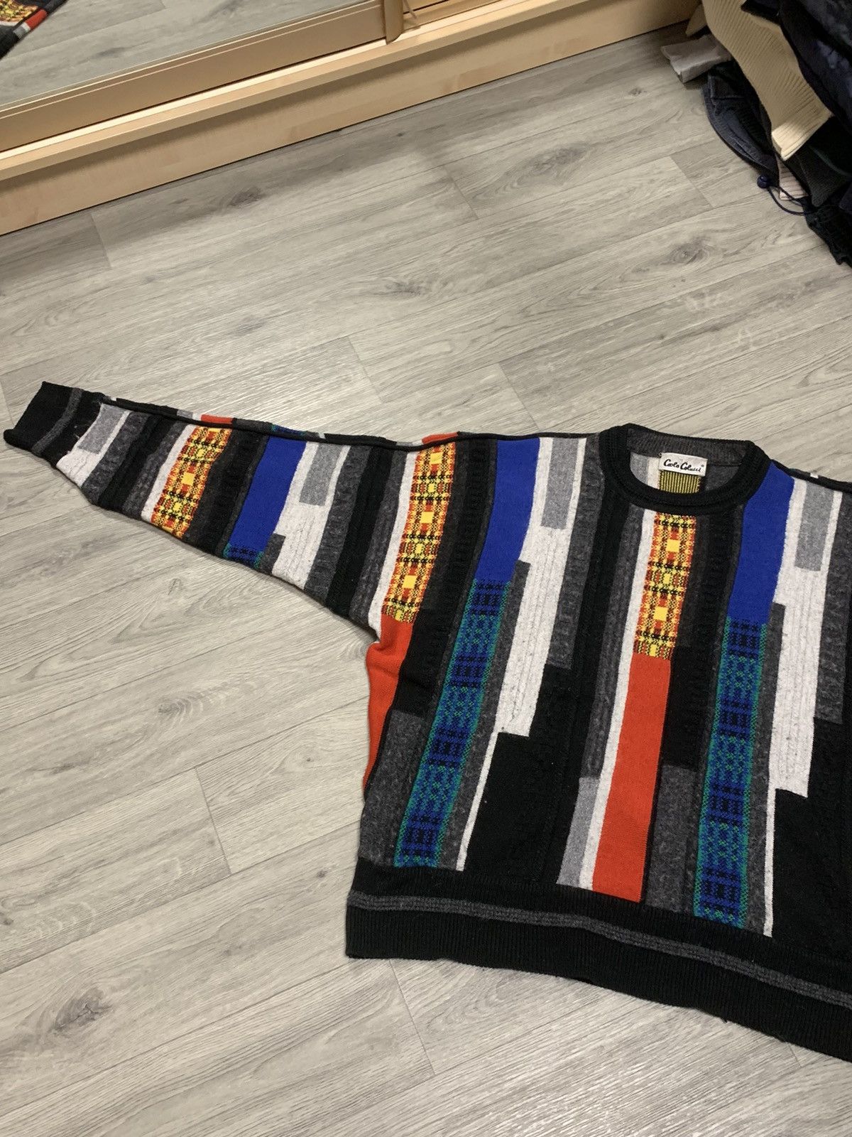 Vintage Carlo Colucci coogi style vintage multicoloured sweater Size US L / EU 52-54 / 3 - 2 Thumbnail