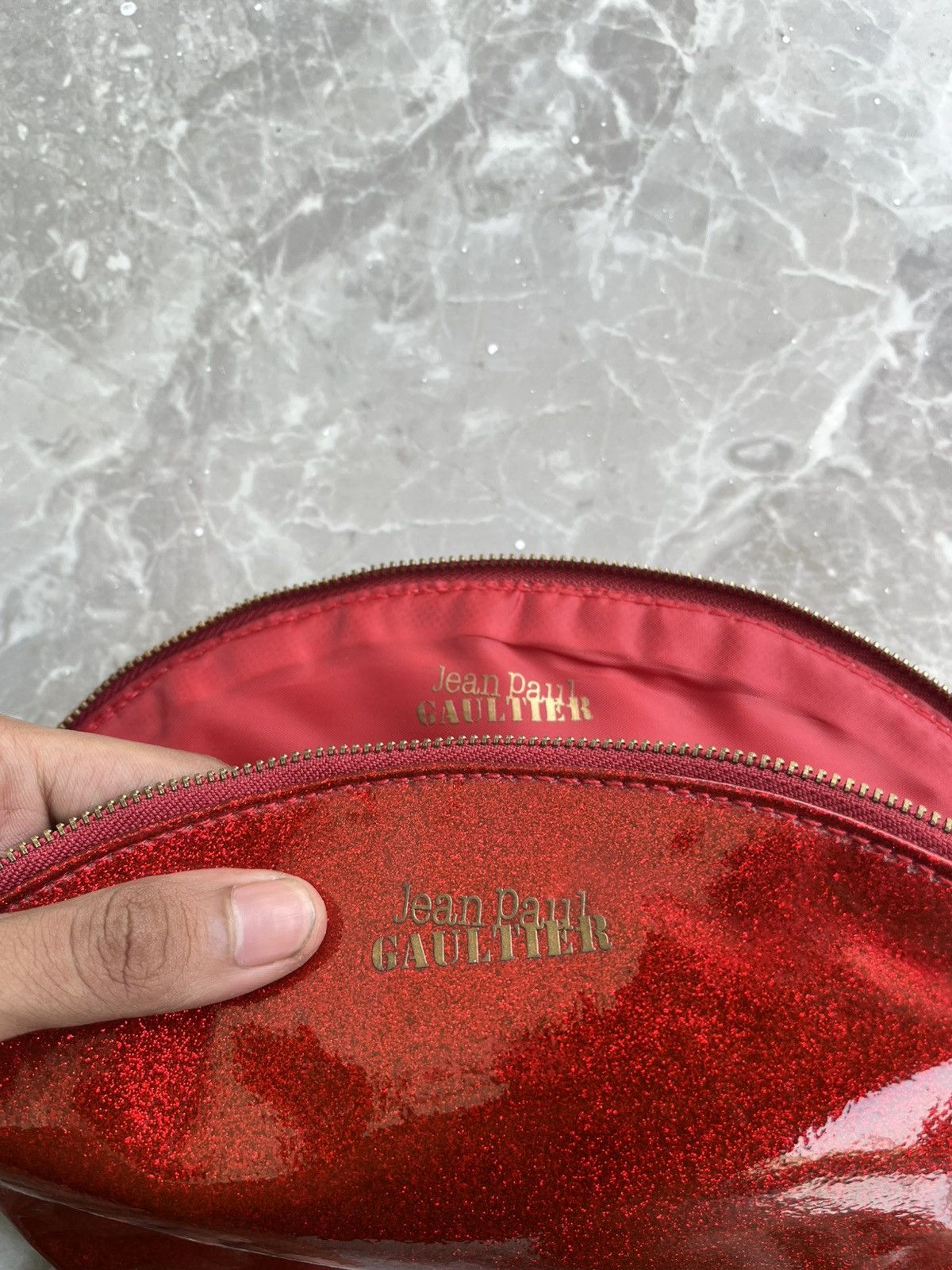 Jean Paul Gaultier Jean Paul Gaultier Red In Glitter Clutch Bag Size ONE SIZE - 4 Thumbnail