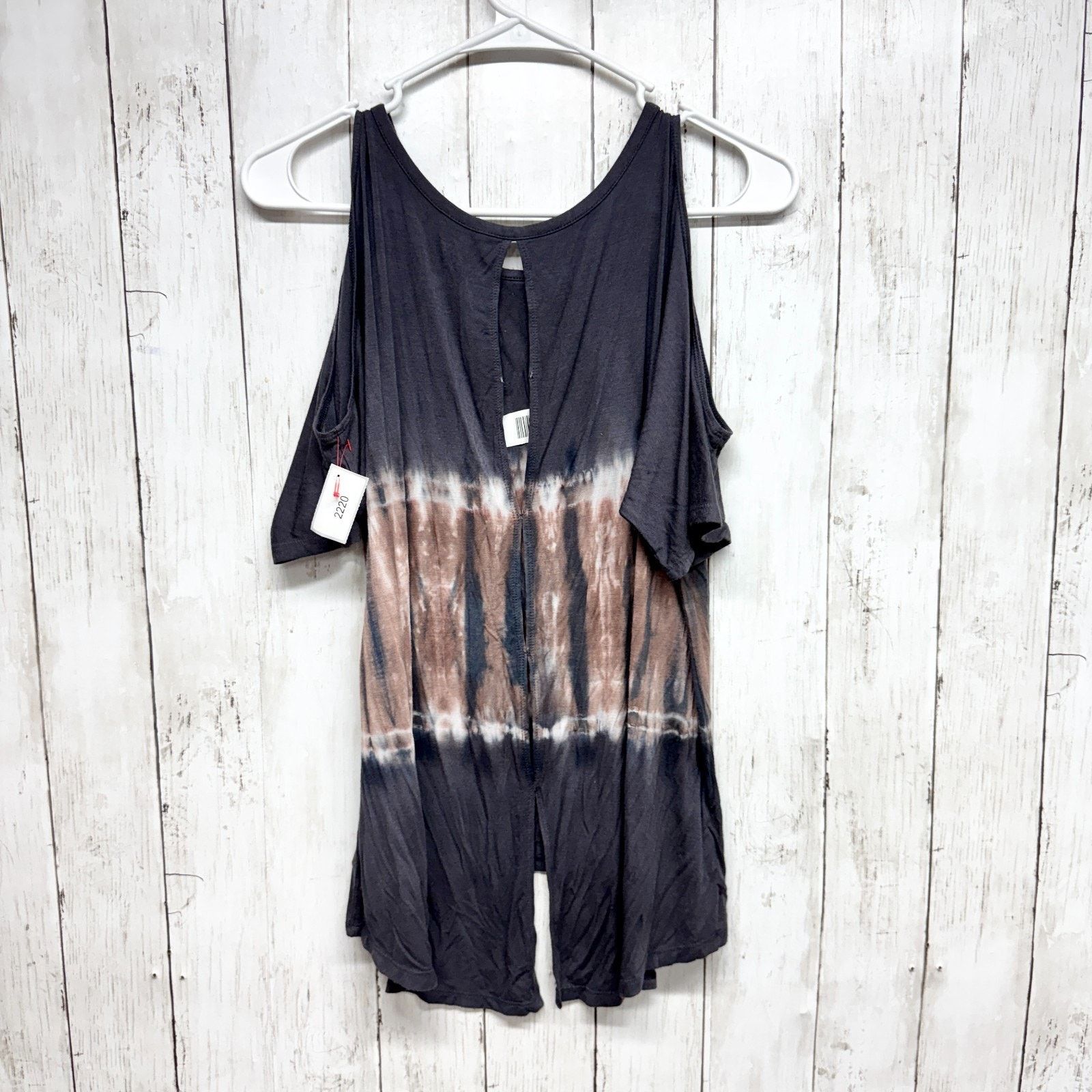 American Eagle Outfitters American Eagle Top Tie Dye Cold Shoulder Short Sleeve Blouse Size XS / US 0-2 / IT 36-38 - 6 Thumbnail