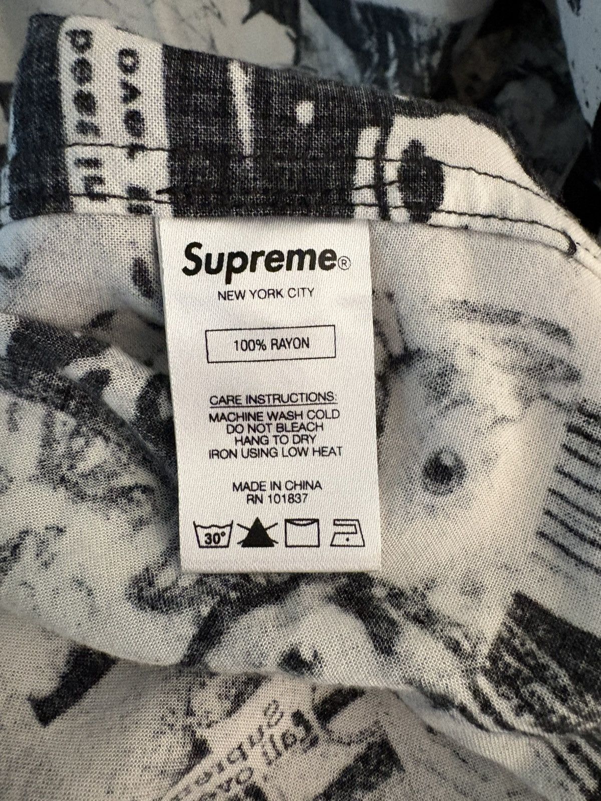 Supreme Supreme Vibrations Rayon Shirt Size US L / EU 52-54 / 3 - 4 Thumbnail