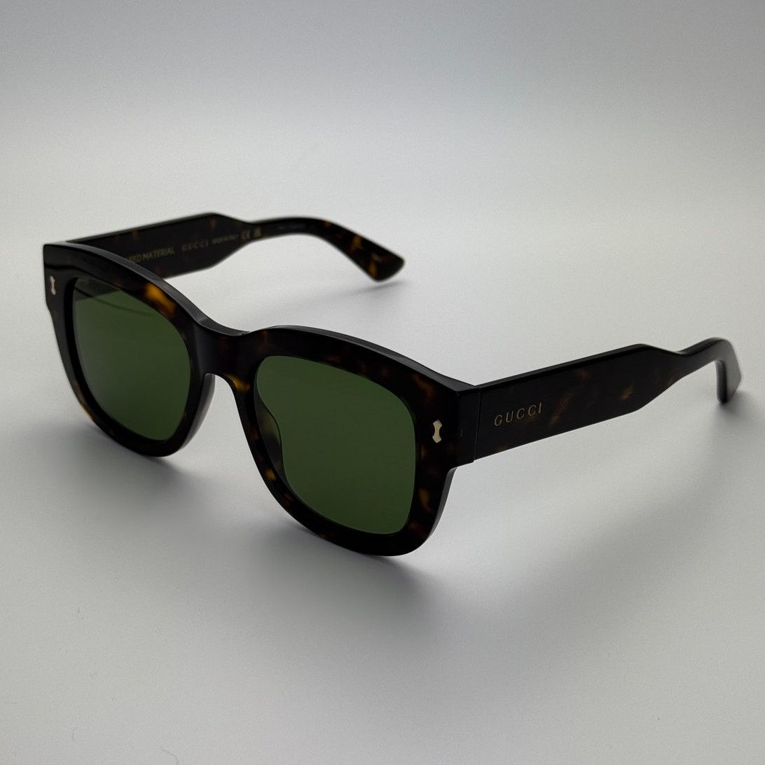 Gucci NEW Gucci Sunglasses GG1110S 002 Dark Havana / Green Unisex Size ONE SIZE - 7 Thumbnail
