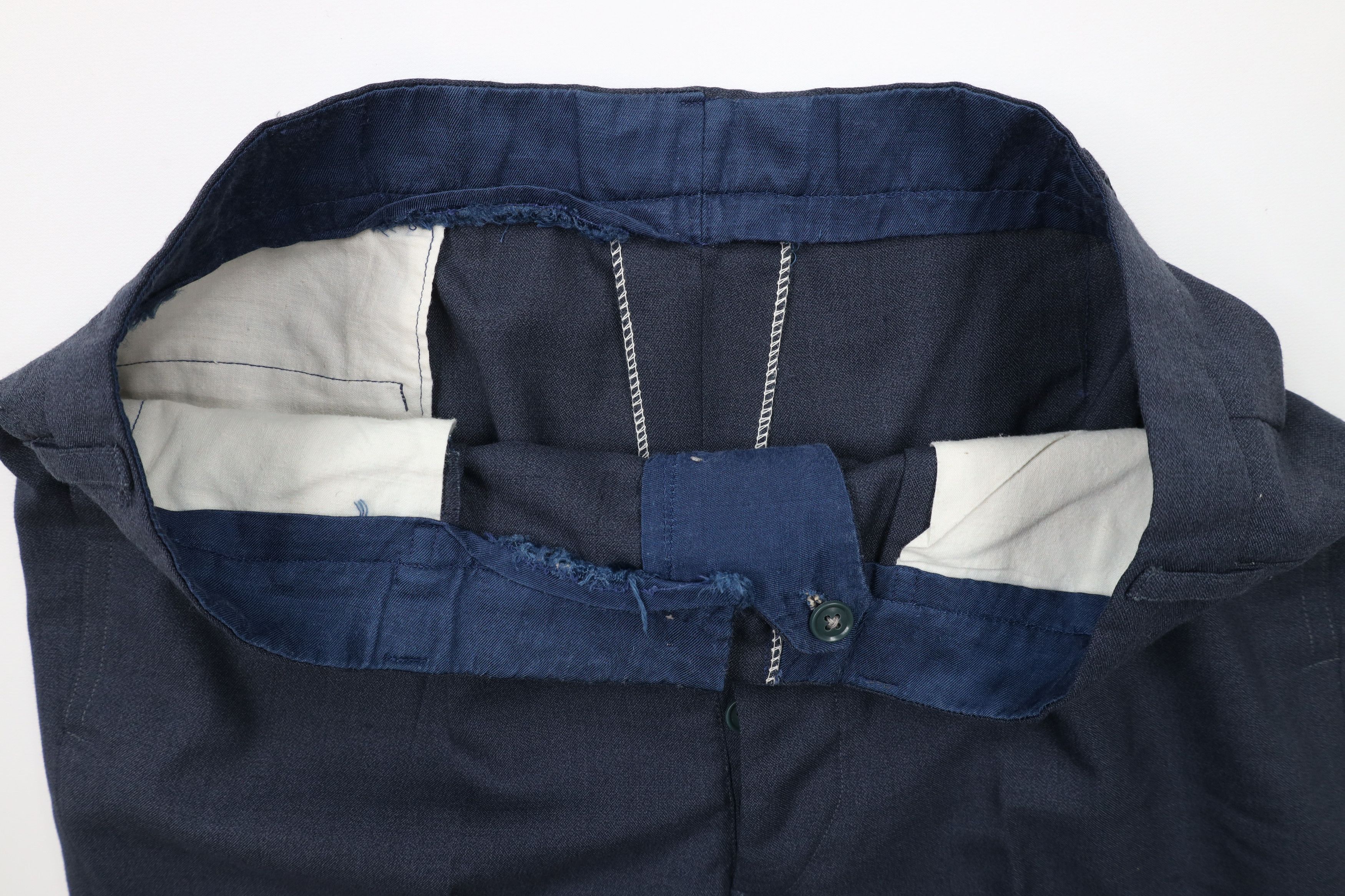 Vintage Vintage 30s 40s Button Fly Chinos Trousers Slacks Blue USA Size US 34 / EU 50 - 6 Thumbnail