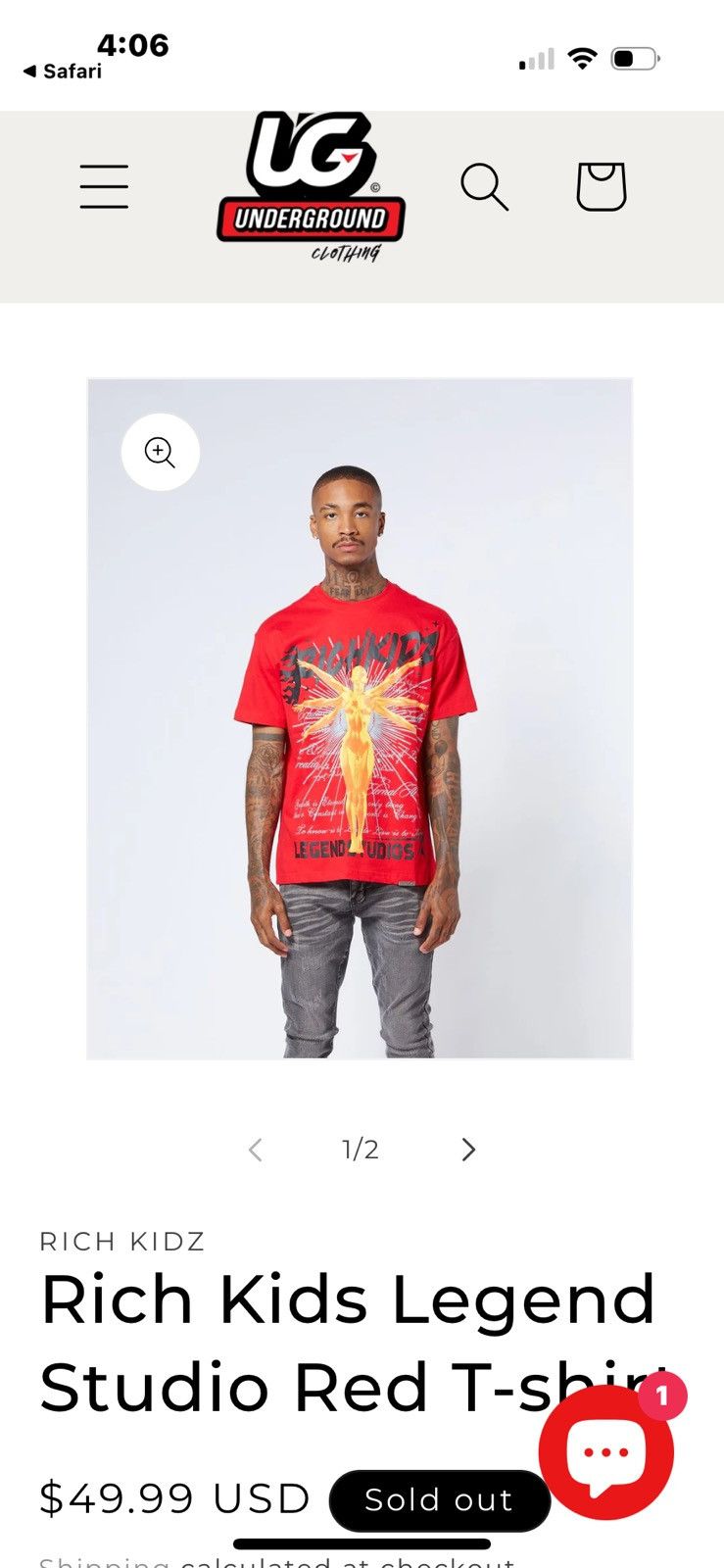Other Rich Kids Legend Studio Red Graphic Tee (BNWT, Size L) –Rare Size US L / EU 52-54 / 3 - 5 Thumbnail