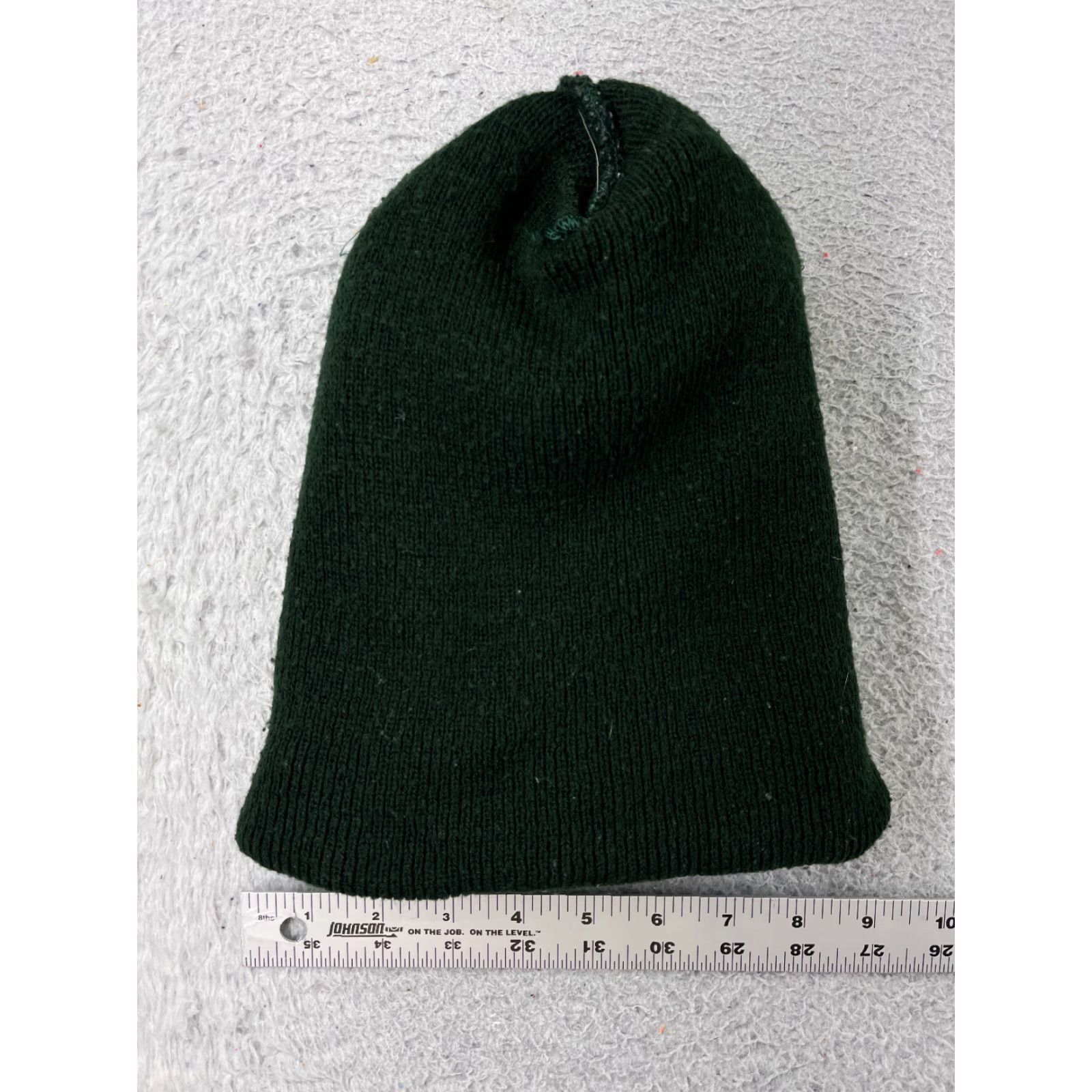 Vintage Dark Green Knit Beanie Toque Adult One Size Adjustable Ski Hat for Men Size ONE SIZE - 4 Thumbnail