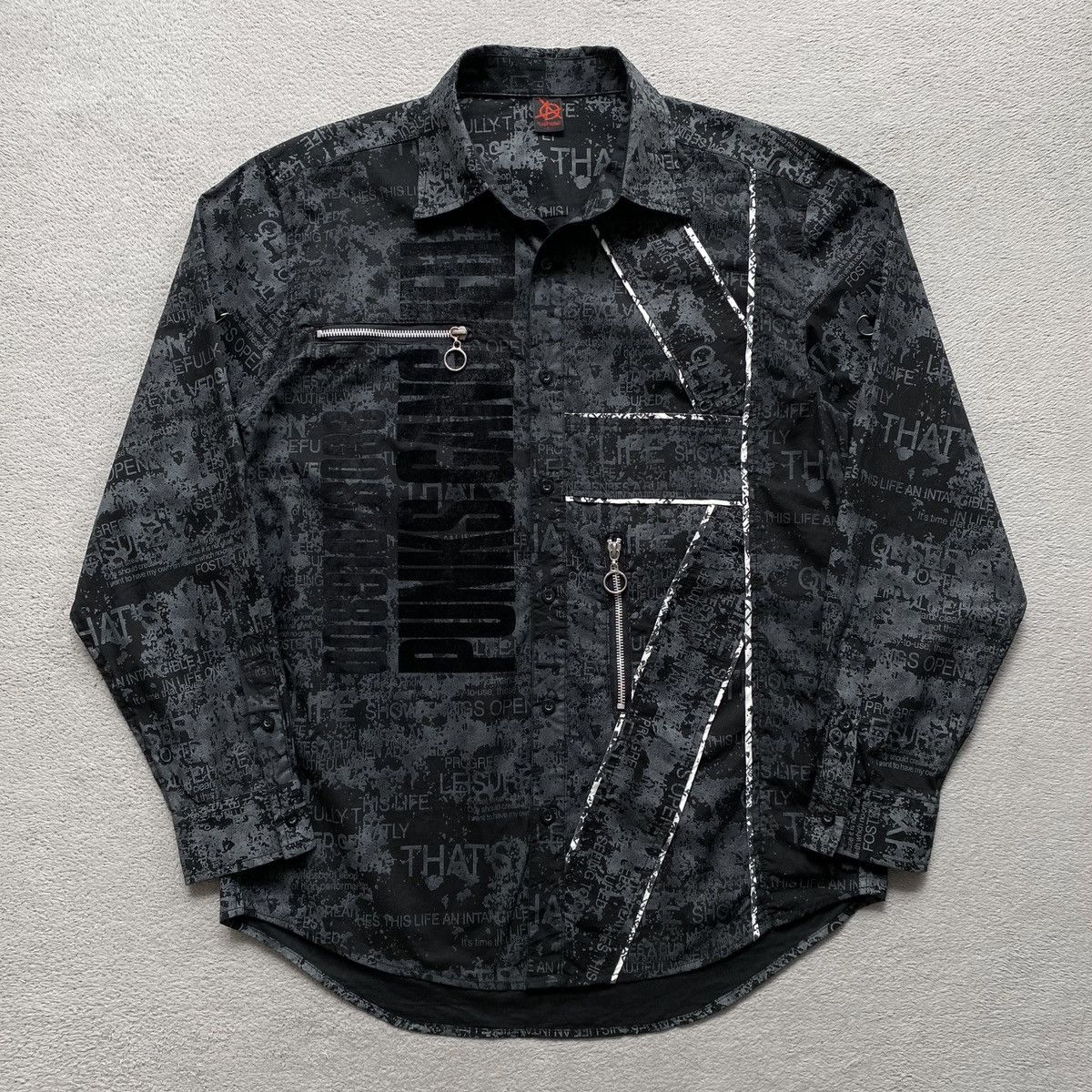 If Six Was Nine Vintage Anarchy Clash Ahead Full Print Shirt Size US L / EU 52-54 / 3 - 1 Thumbnail