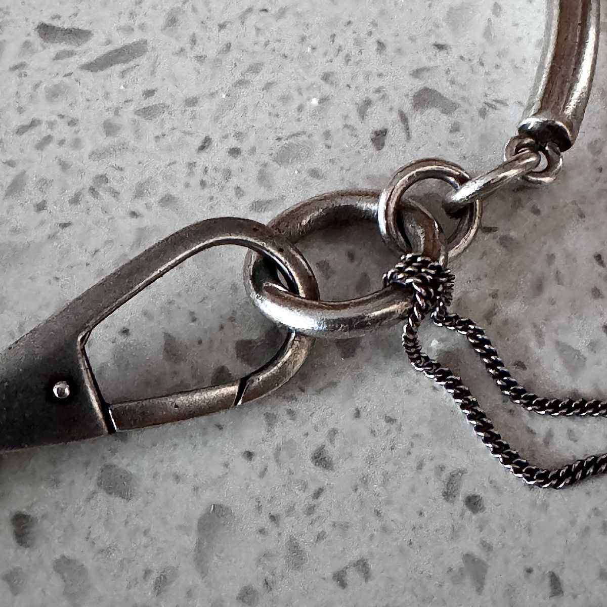 Ann Demeulemeester 925 Solid Silver Archive Tube Necklace Size ONE SIZE - 2 Thumbnail