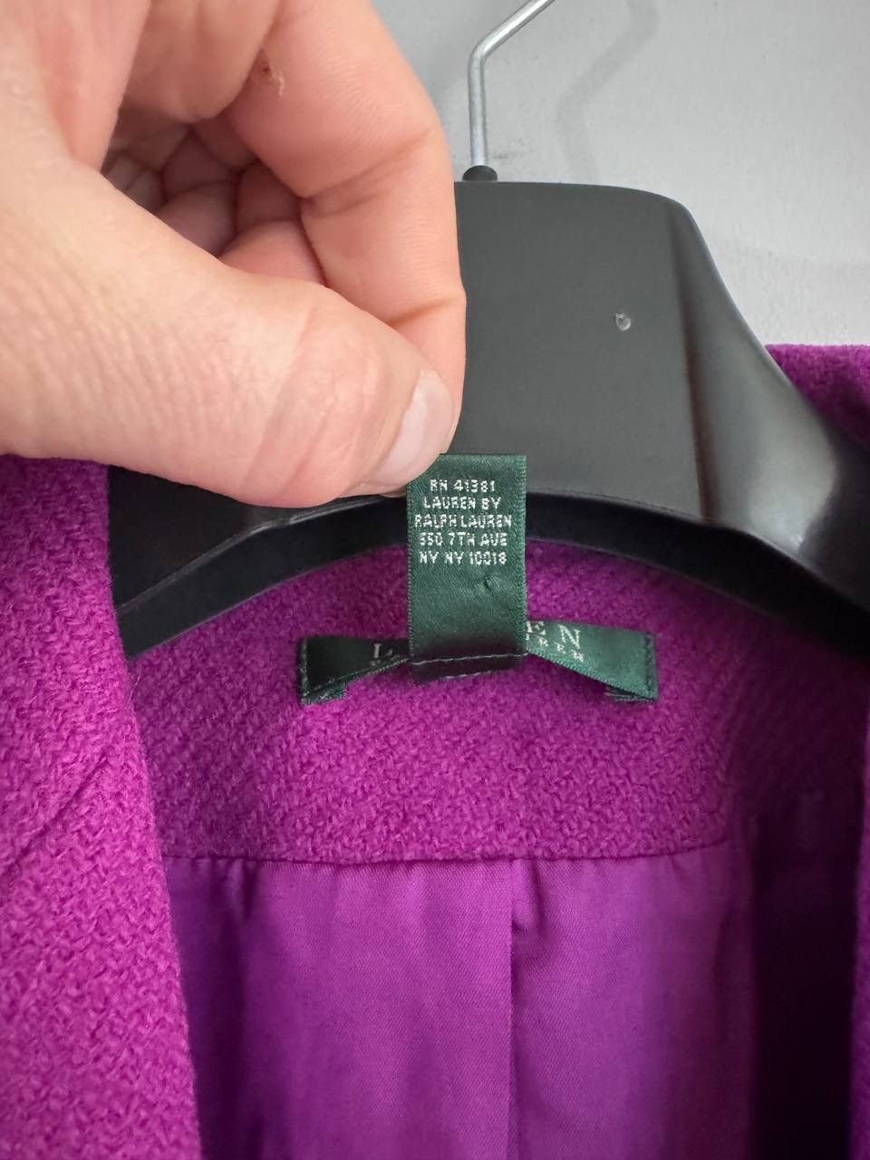 Ralph Lauren Lauren Ralph Lauren Women's Purple Tweed Wool Blazer, US 4 Size XS / US 0-2 / IT 36-38 - 12 Thumbnail