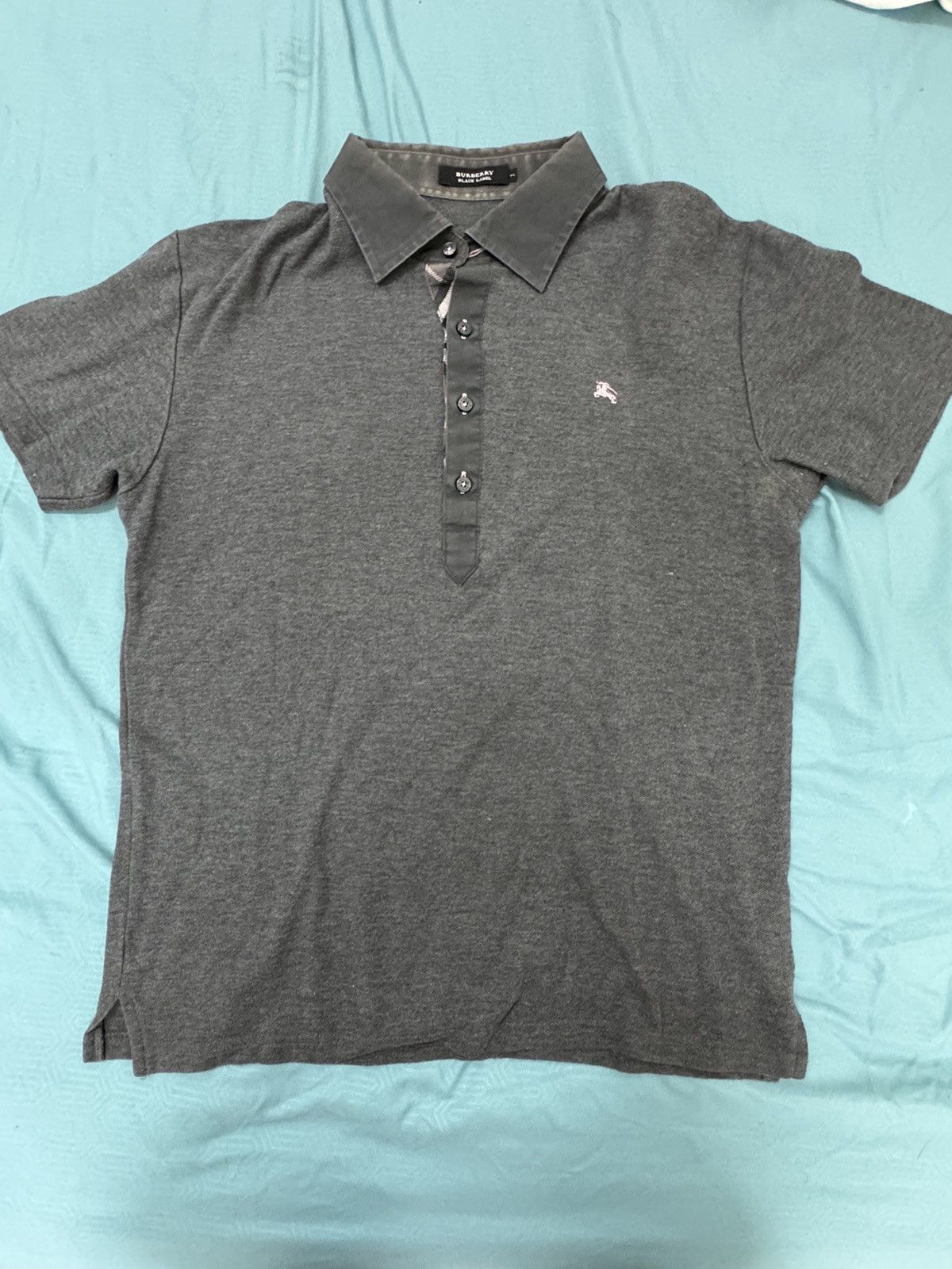 Black Label × Burberry × Vintage Burberry Black Label Coller T-Shirt Size US M / EU 48-50 / 2 - 5 Thumbnail
