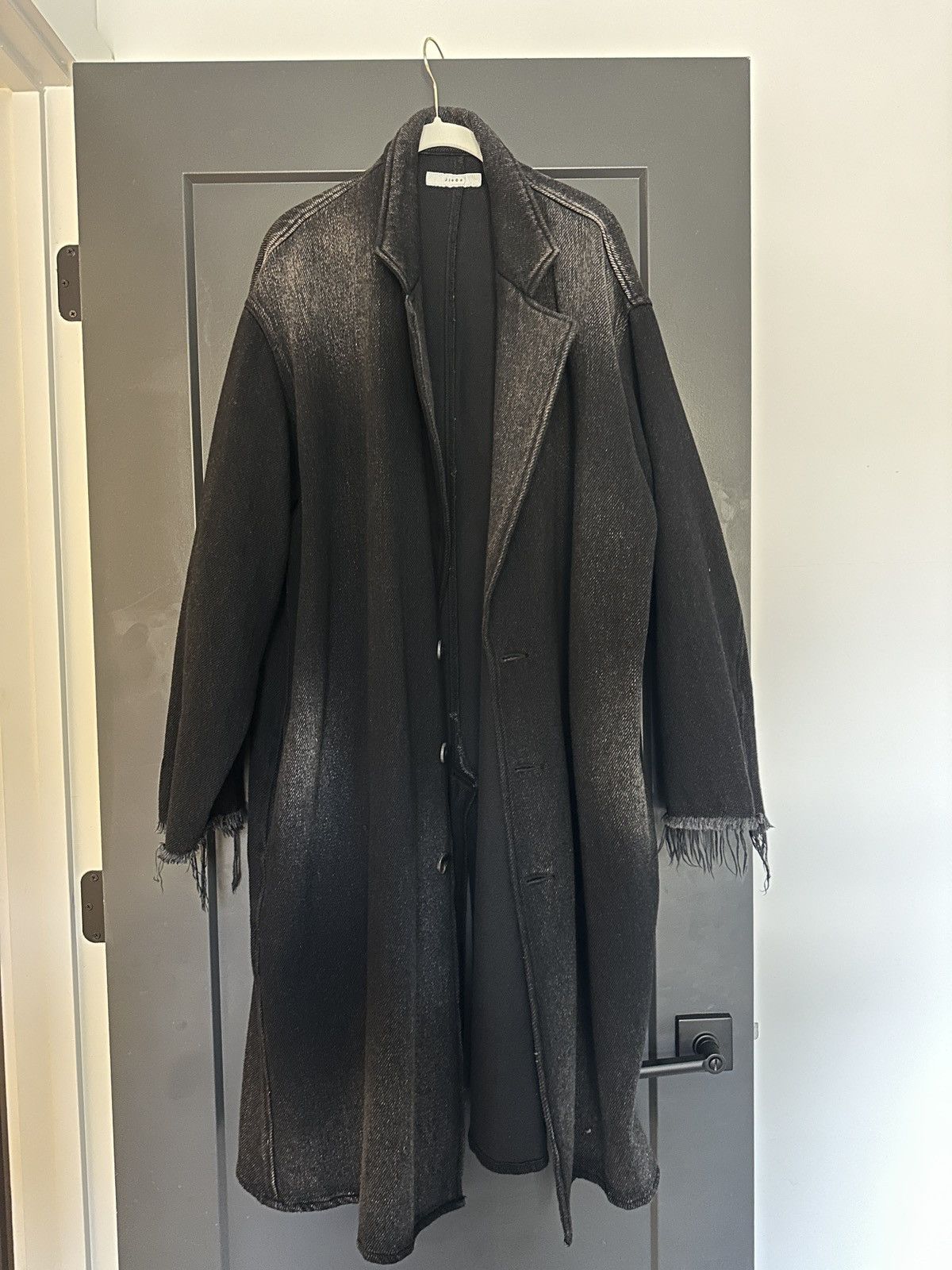 JieDa Black Denim Overcoat Size US S / EU 44-46 / 1 - 1 Thumbnail