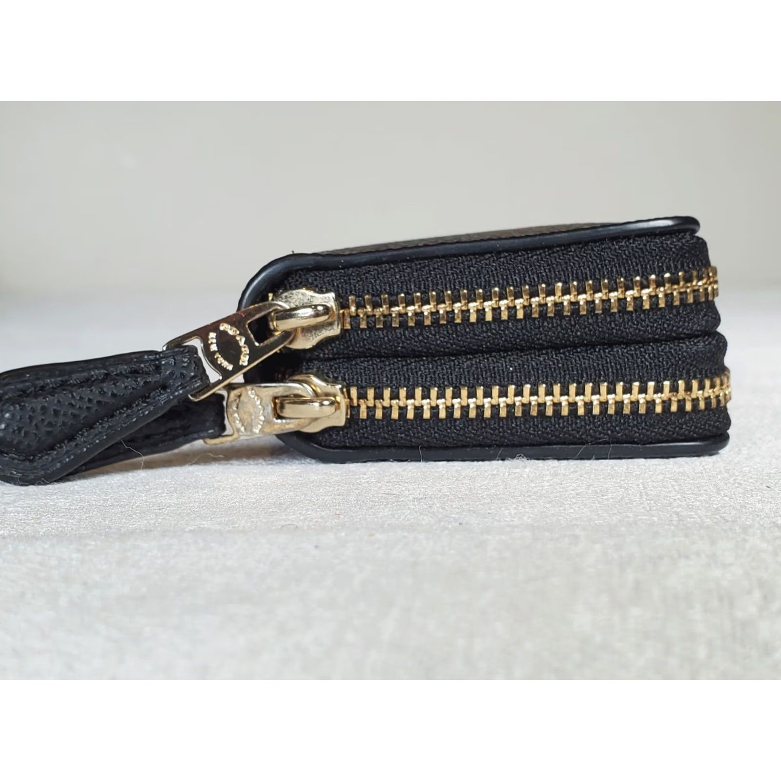 Coach Coach Signature C PVC Small Double Zip Coin Purse Brown / Black F63975 Size ONE SIZE - 5 Thumbnail