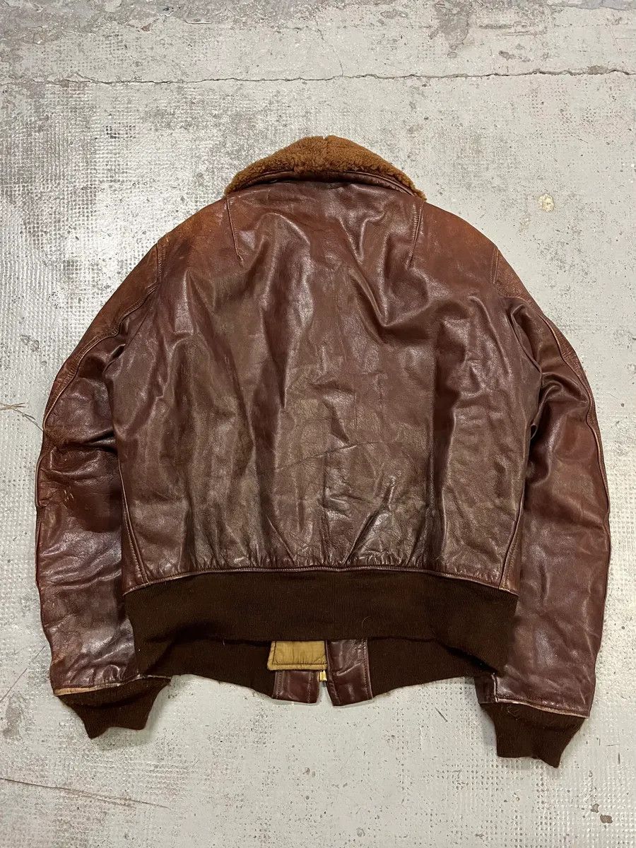 Avirex 1980s Avirex Shearling Brown Leather Bomber Jacket Size US M / EU 48-50 / 2 - 7 Thumbnail