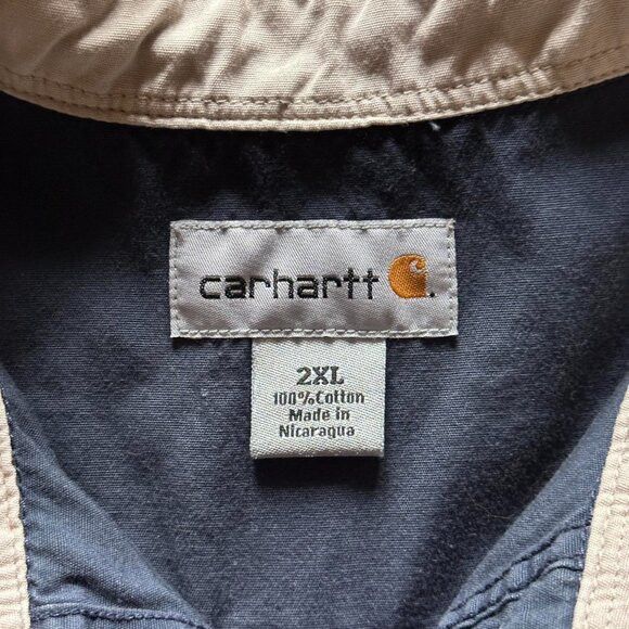 Carhartt carhartt navy boxy button-up shirt Size US XXL / EU 58 / 5 - 4 Thumbnail