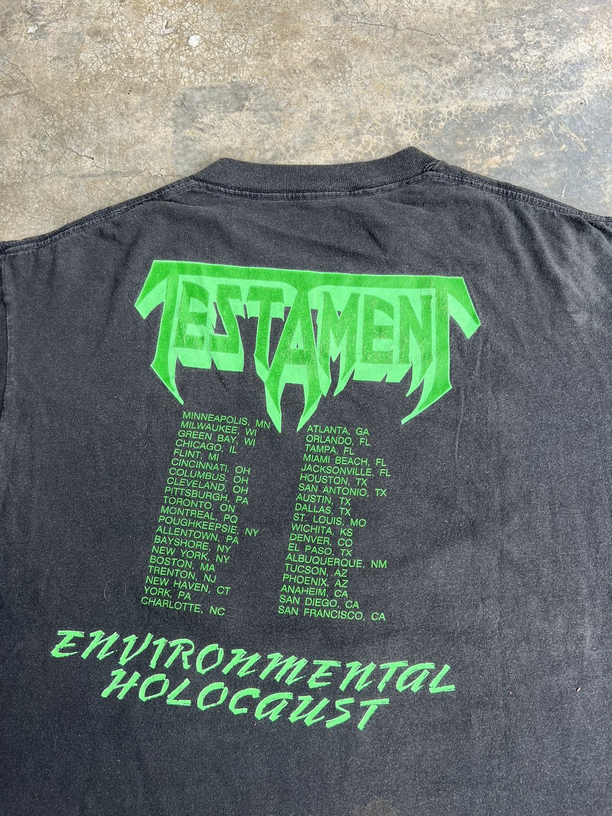 Band Tees (XL) 1989 Vintage Testament GreenHouse Effect Tour Band Tees Size US XL / EU 56 / 4 - 9 Thumbnail