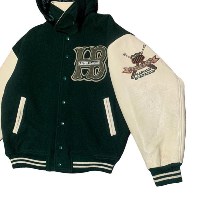 Vintage Vintage 90s Harvard Sports Baseball Club Wool Varsity Jacket Size US L / EU 52-54 / 3 - 3 Thumbnail