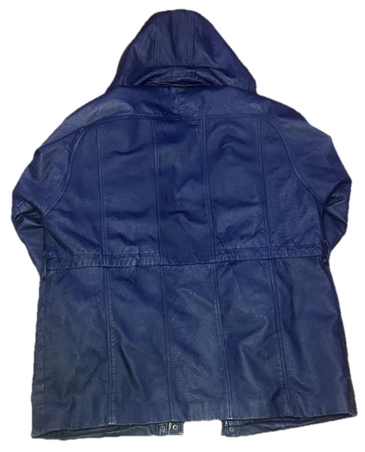 Sunflower Sunflower Black Leather Coat W/ Detachable Fur-Lined Hood Size US XXL / EU 58 / 5 - 6 Thumbnail