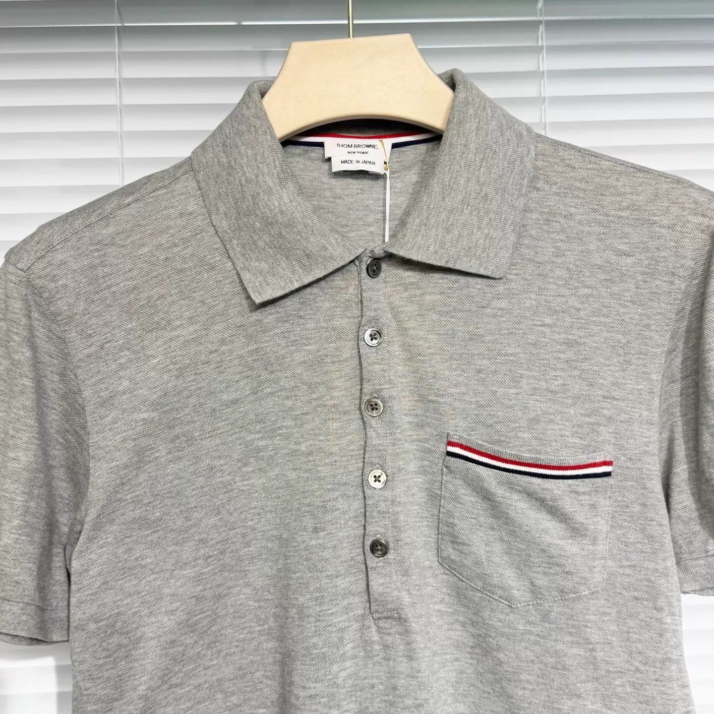 Thom Browne TB Short Sleeve Polo Gray Striped Size 1 Size US S / EU 44-46 / 1 - 3 Thumbnail
