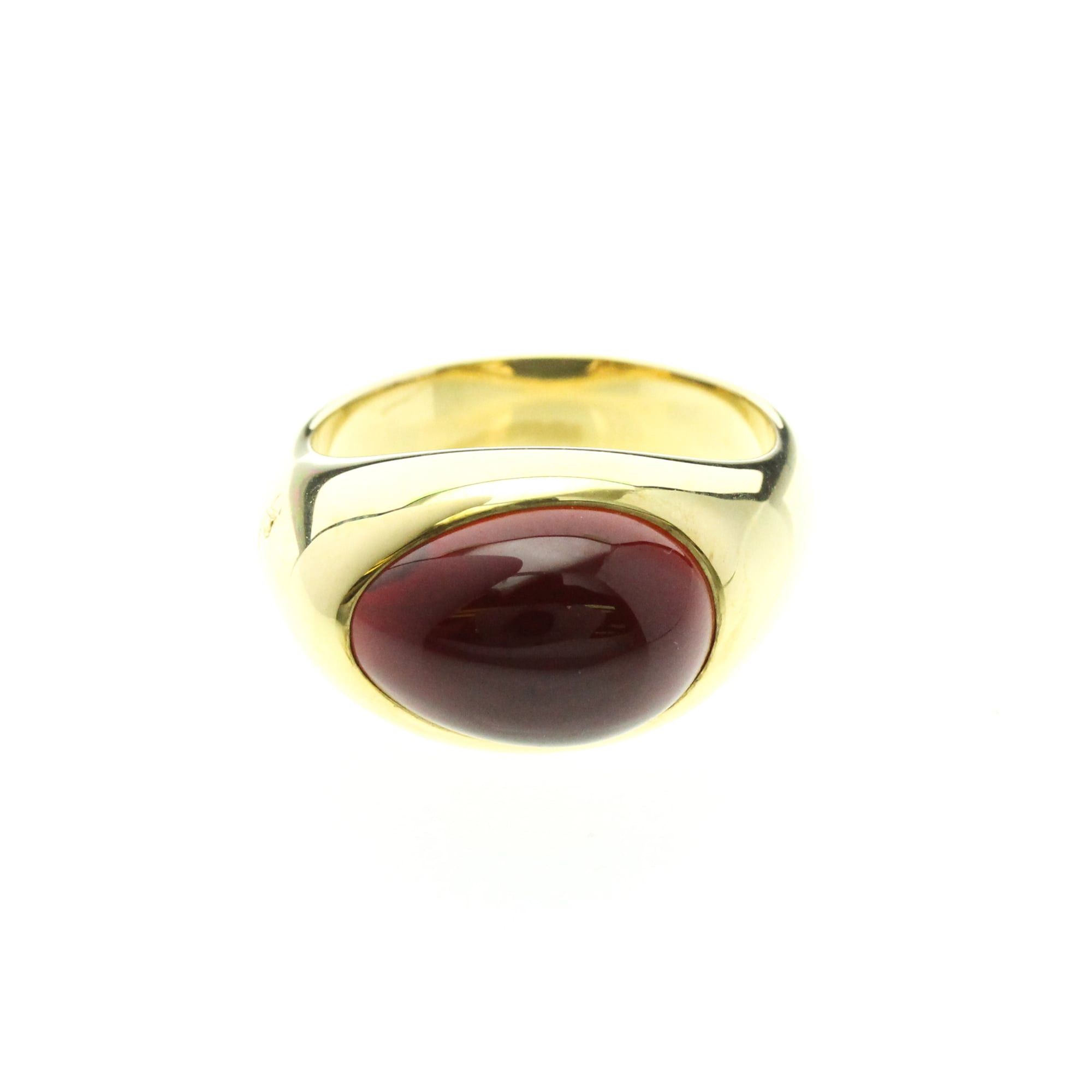 Pomellato Pomellato Garnet Ring Yellow Gold (18K) Fashion Garnet Band Ring Gold Size ONE SIZE - 1 Thumbnail