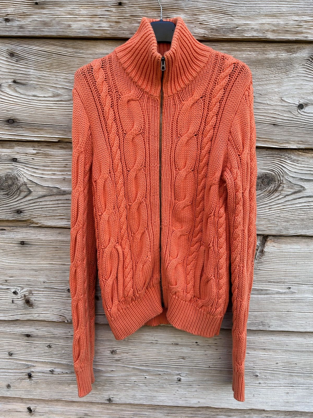 Polo Ralph Lauren Vintage Polo By Ralph Lauren Cable Knit Zippered Sweater Size M / US 6-8 / IT 42-44 - 1 Thumbnail