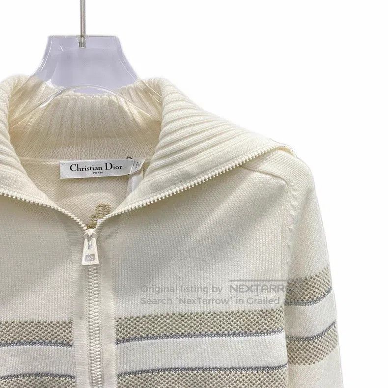 Dior Dior Beige wool five-pointed star embroidery lapel zipper Size XS / US 0-2 / IT 36-38 - 3 Thumbnail