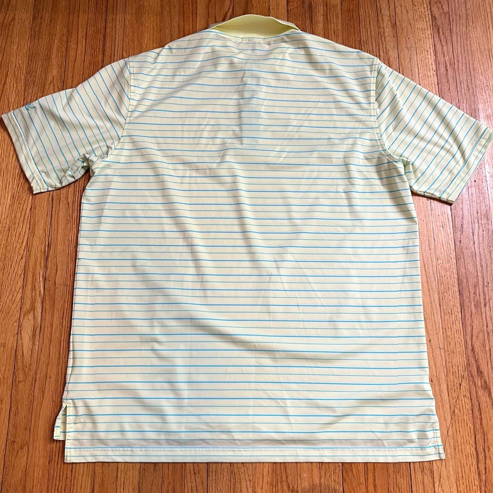 Peter Millar Peter Millar Polo Shirt Mens XL Summer Comfort Golf Performance Stripe Yellow Size US XL / EU 56 / 4 - 3 Thumbnail