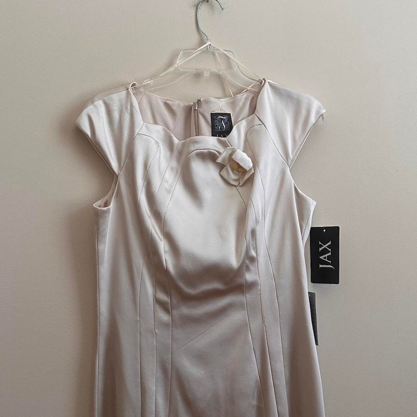 Vintage Jax Ivory Silk Dress Size 12 Size XL / US 12-14 / IT 48-50 - 2 Thumbnail