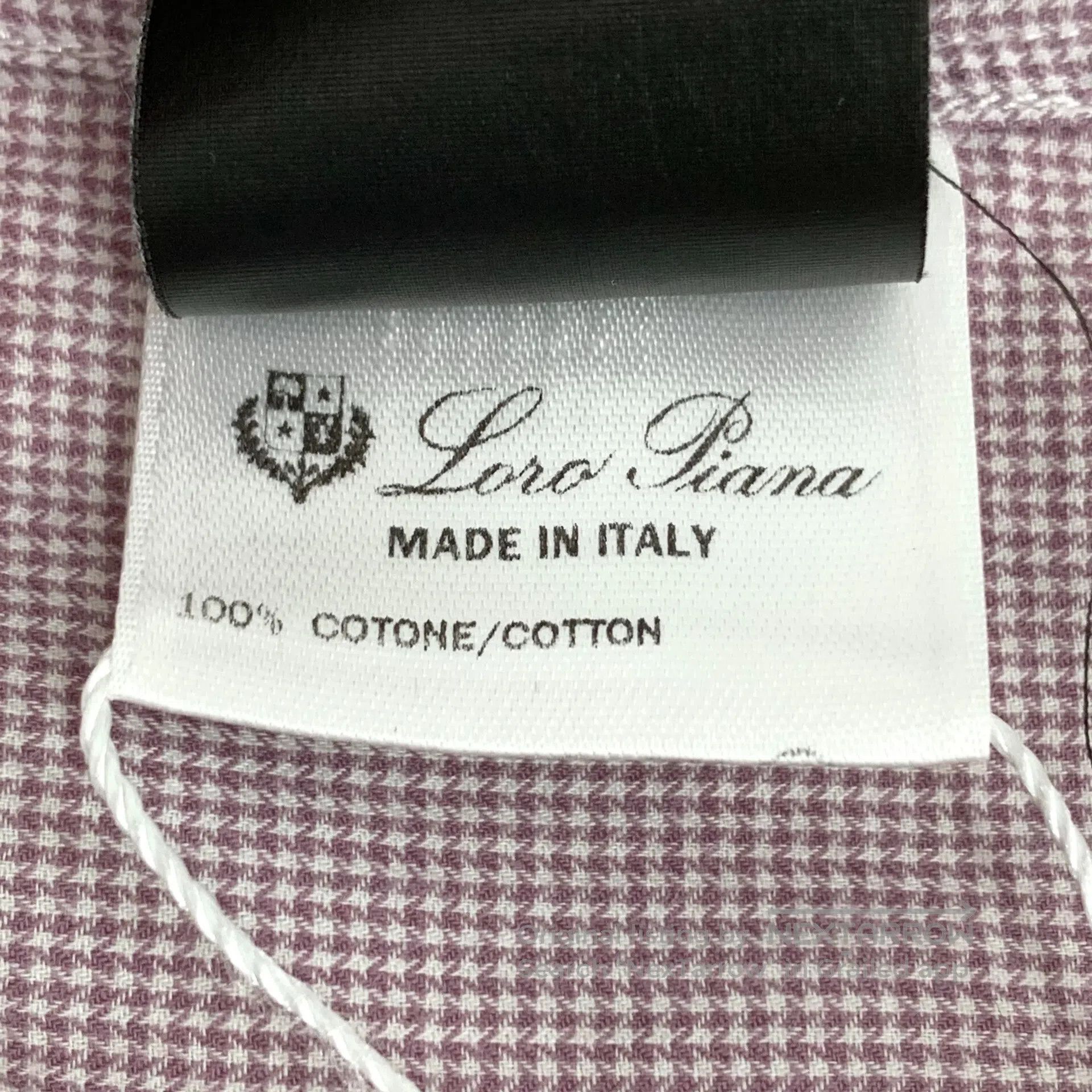 Loro Piana LORO PIANA Light Purple Houndstooth Print Cotton Reversibl Size US XL / EU 56 / 4 - 7 Thumbnail