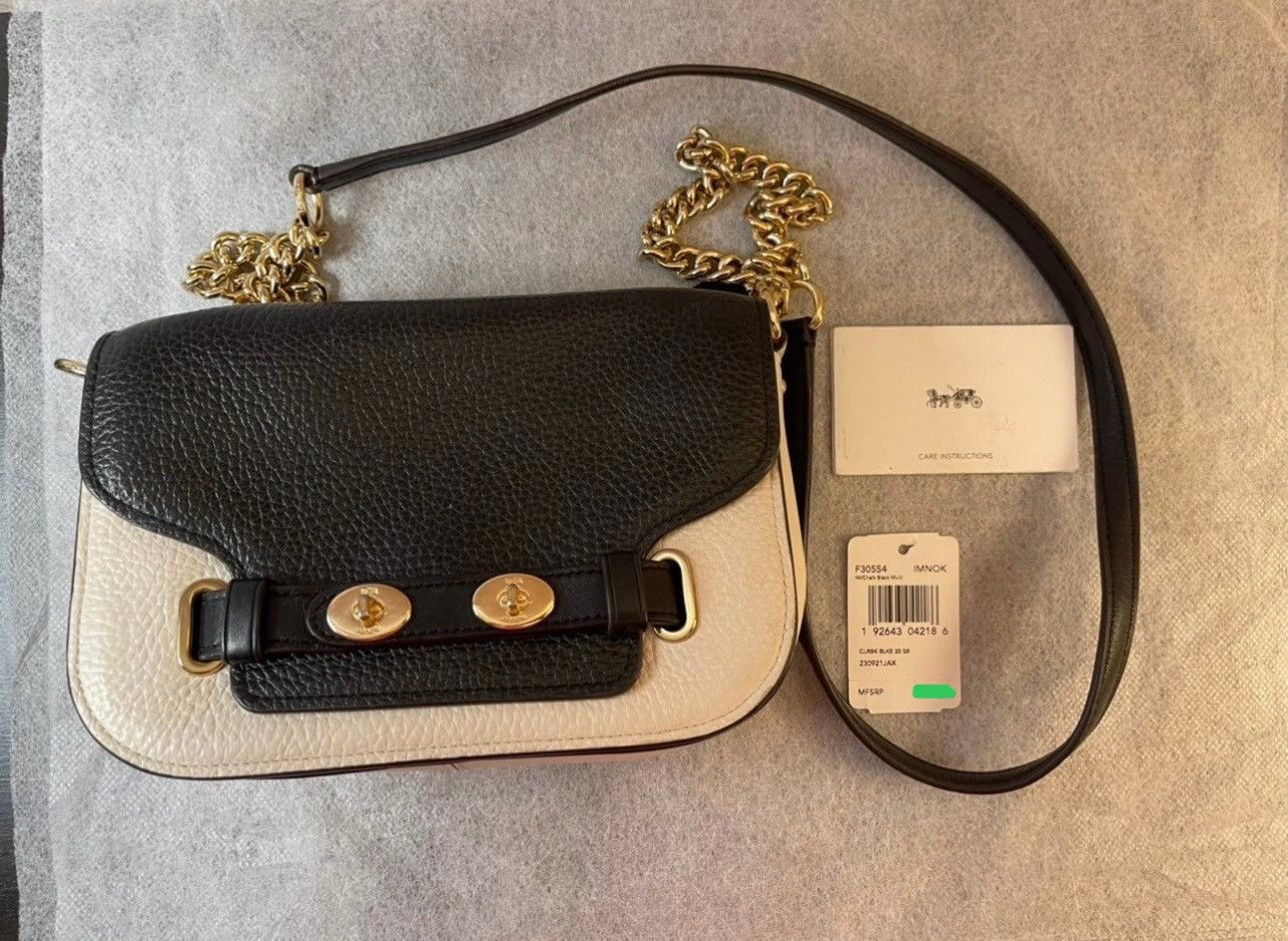Coach Coach Blake 20 Black and White Crossbody. Size ONE SIZE - 1 Thumbnail