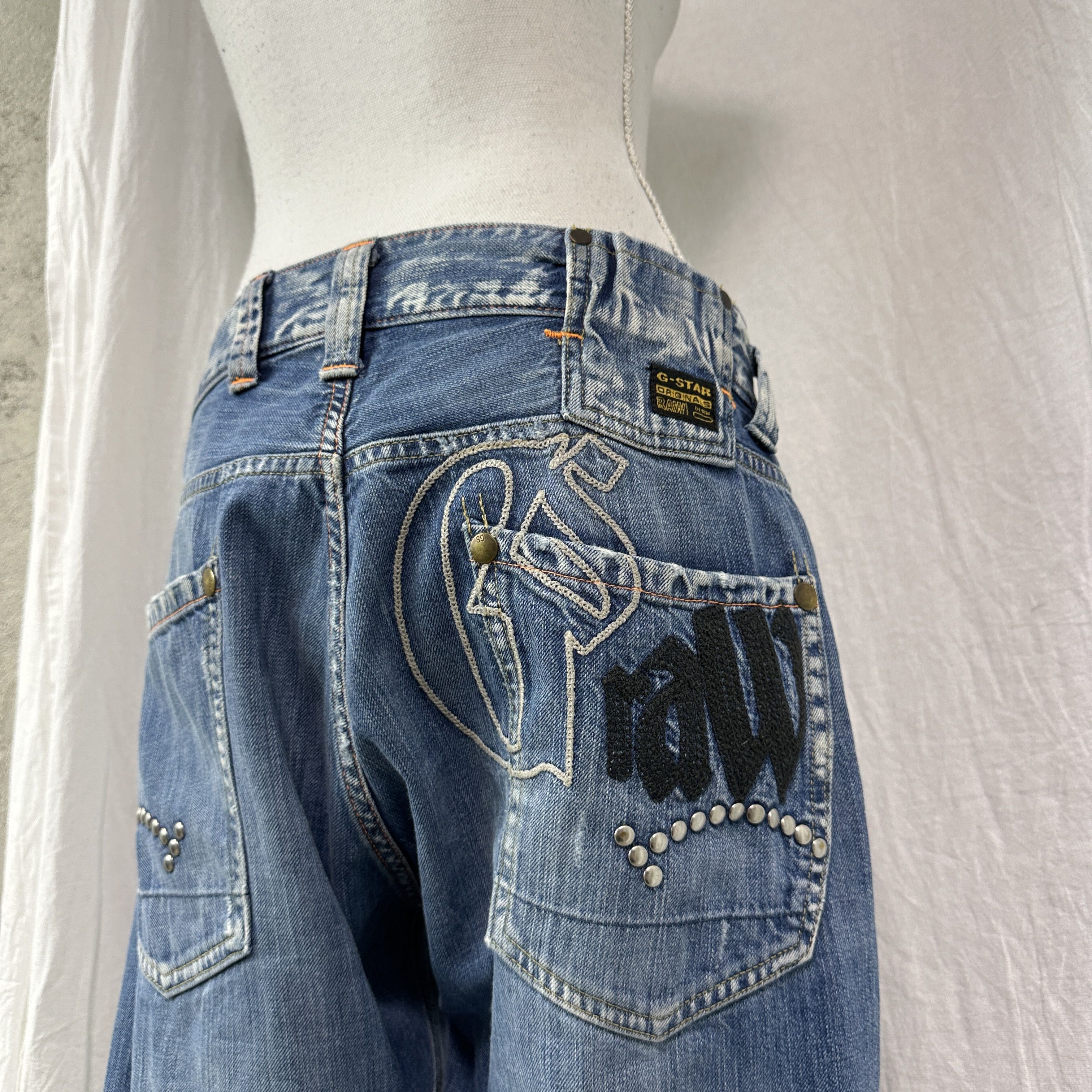 Vintage Vintage Denim Streetwear Studded Baggy G-Star Jeans Y2K Size US 32 / EU 48 - 8 Thumbnail