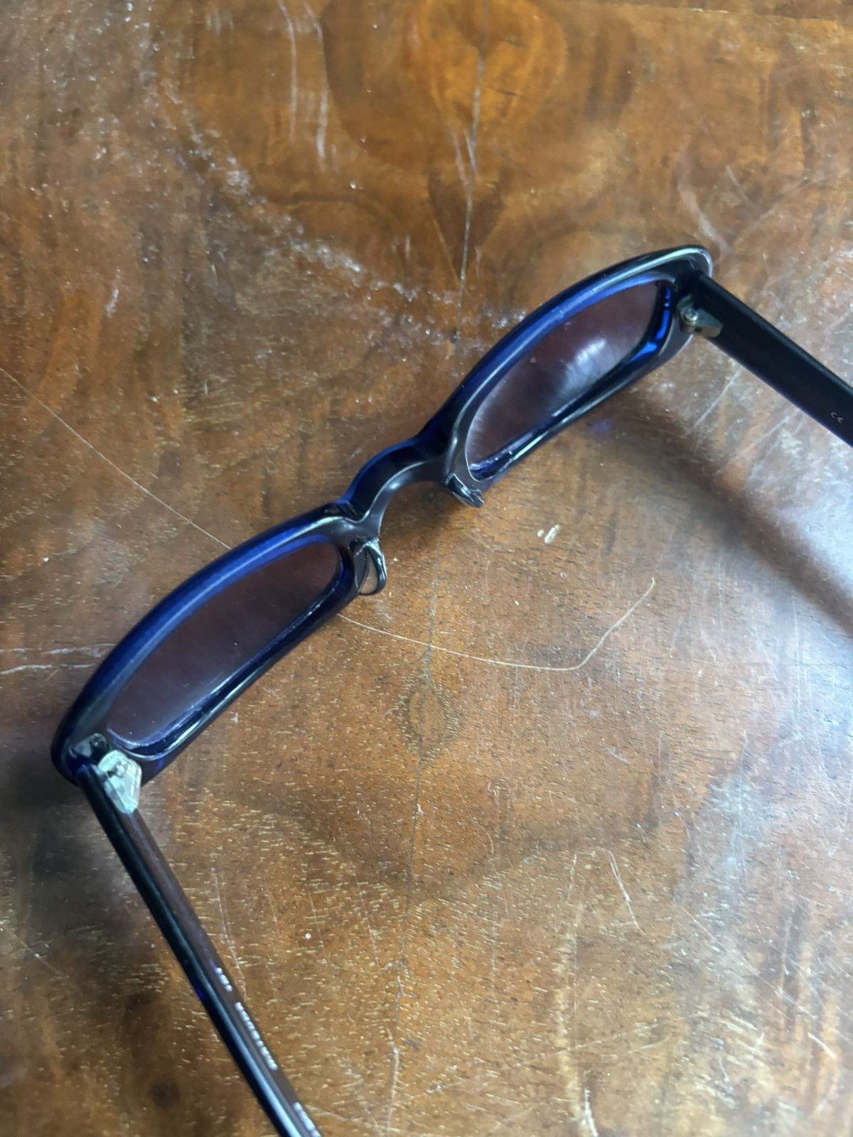 Matsuda 14603 Vintage Square Purple Lens Sunglasses (Blue) Size ONE SIZE - 3 Thumbnail