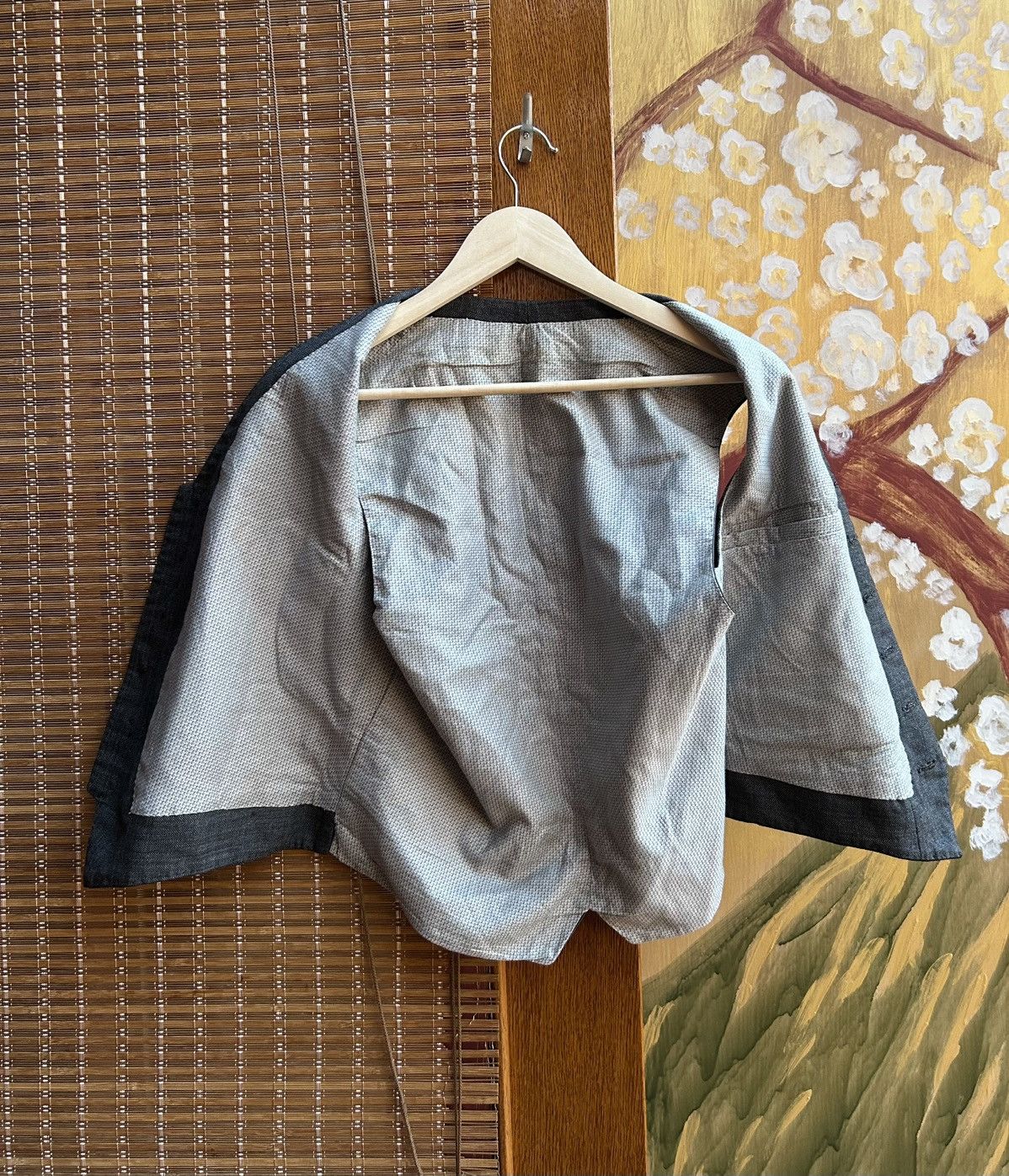 Vintage Vintage French Salt & Pepper Cotton HBT Vest Buckle Back Size US S / EU 44-46 / 1 - 3 Thumbnail