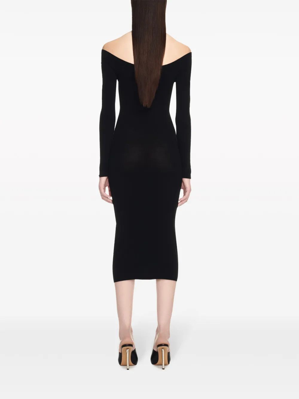 Off-White o1y1125 Midi Dress in Black Size XS / US 0-2 / IT 36-38 - 4 Thumbnail