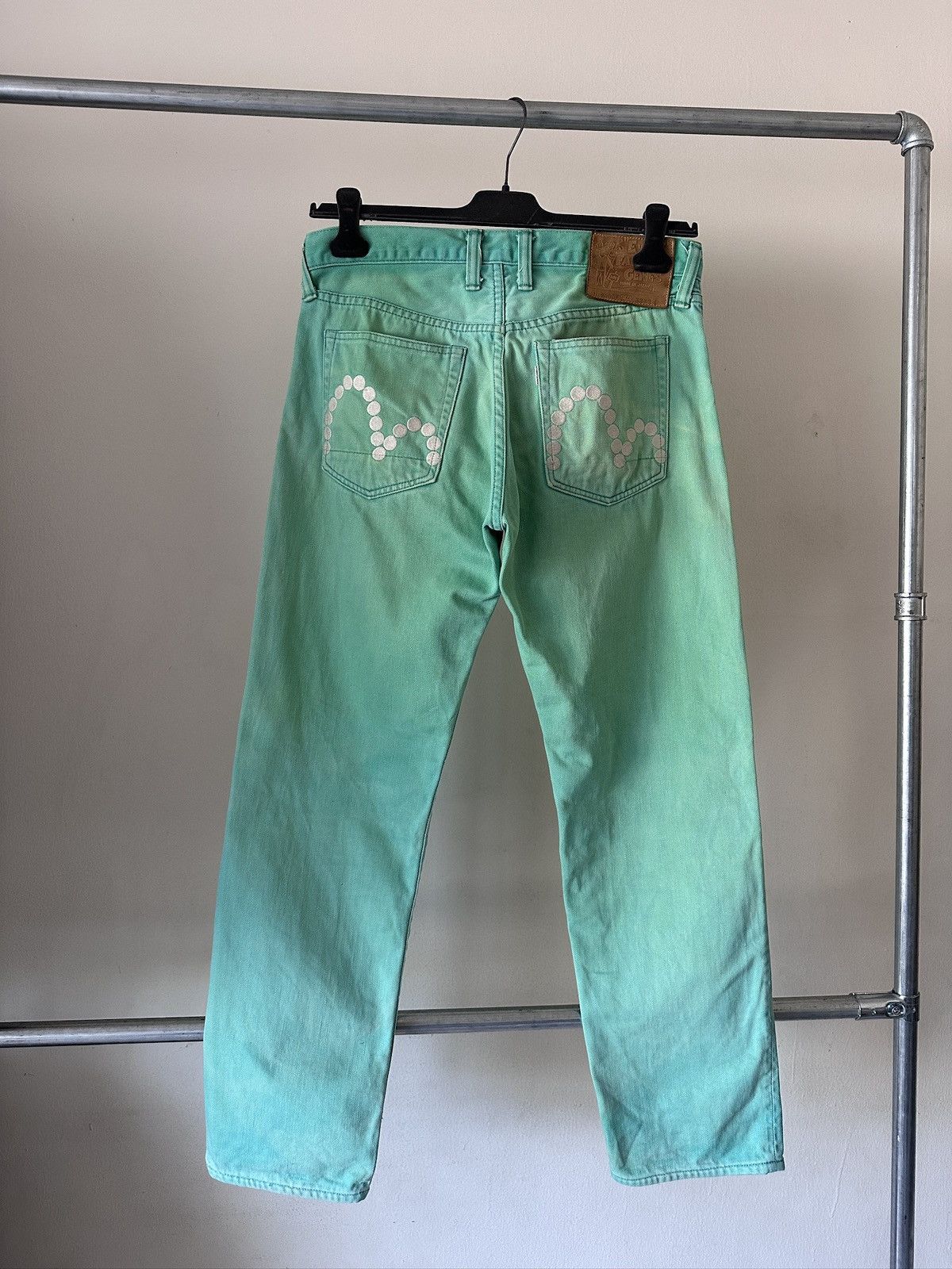 Evisu 2000s Evisu Fairway genes Lime Green Jeans Size US 32 / EU 48 - 5 Thumbnail