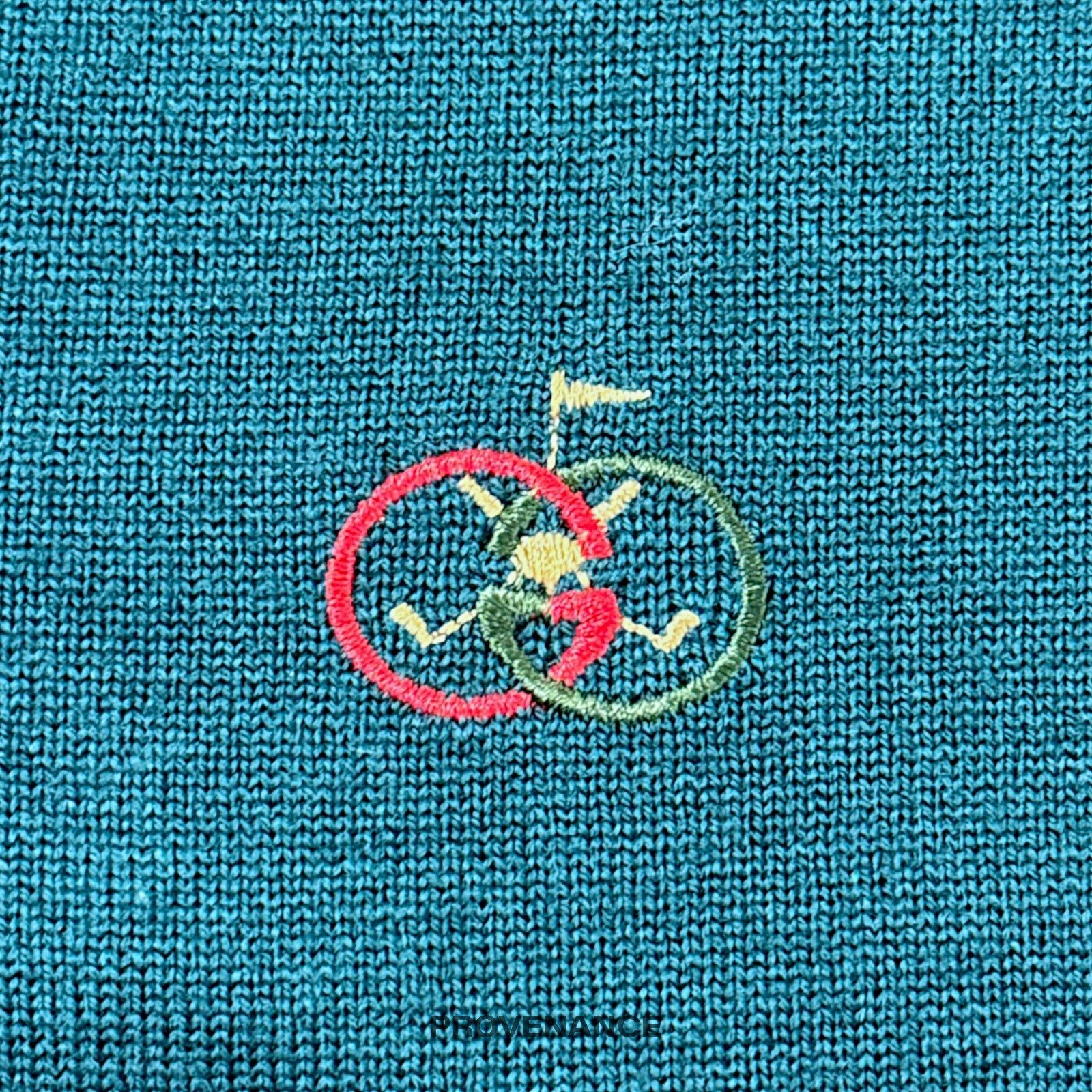 Gucci 🔴 Gucci GG Logo Golf V Neck Sweater - Forest Green Size US XS / EU 42 / 0 - 6 Thumbnail