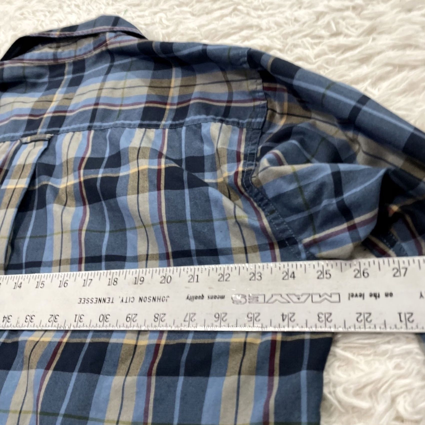 Vintage Cabela's Button-Up Shirt Men L Reg Blue Plaid Vintage90sY2k Outdoor Workwear Hole 50" Button-Up Casual Workwear Mens Size US L / EU 52-54 / 3 - 7 Thumbnail