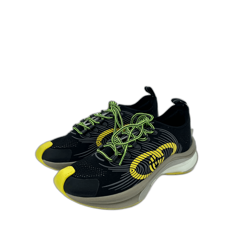 Gucci Gucci Run series Black logo lettering lace-up casual sports shoes, size 42.5 Size US 9 / EU 42 - 1 Thumbnail