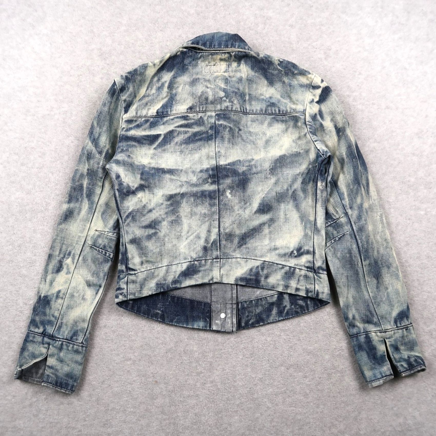 Levi's VINTAGE Levi's Silvertab Denim Jacket Womens S Small Cropped Blue 90s Leather? Size S / US 4 / IT 40 - 2 Thumbnail