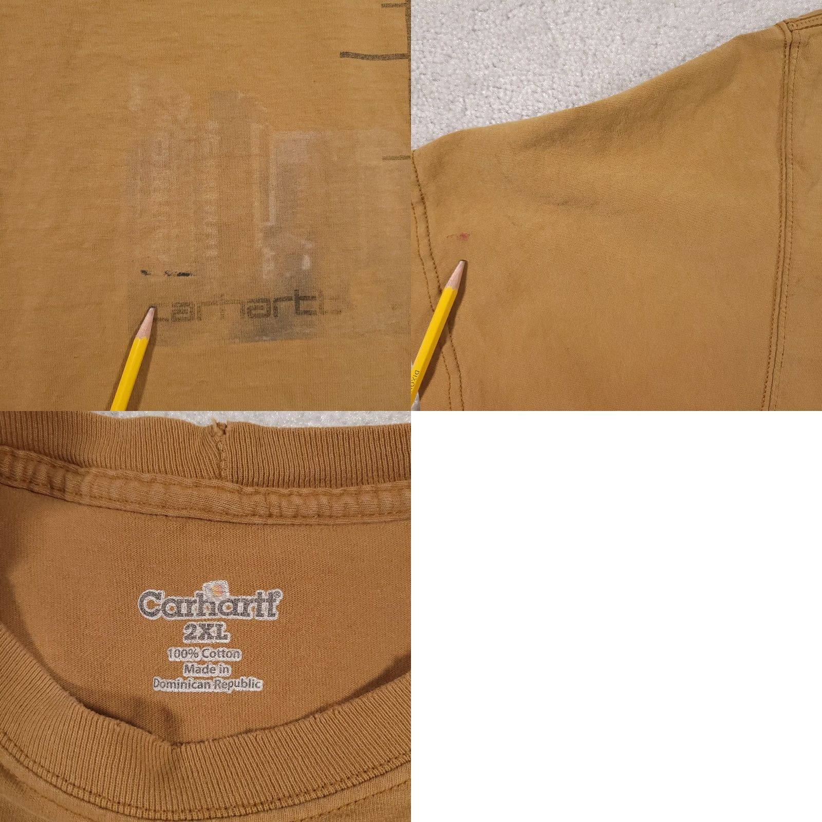 Carhartt VINTAGE Carhartt T-Shirt Mens 2XL Brown Graphic Short Sleeve Work Grunge Double Sided Size US XXL / EU 58 / 5 - 11 Thumbnail