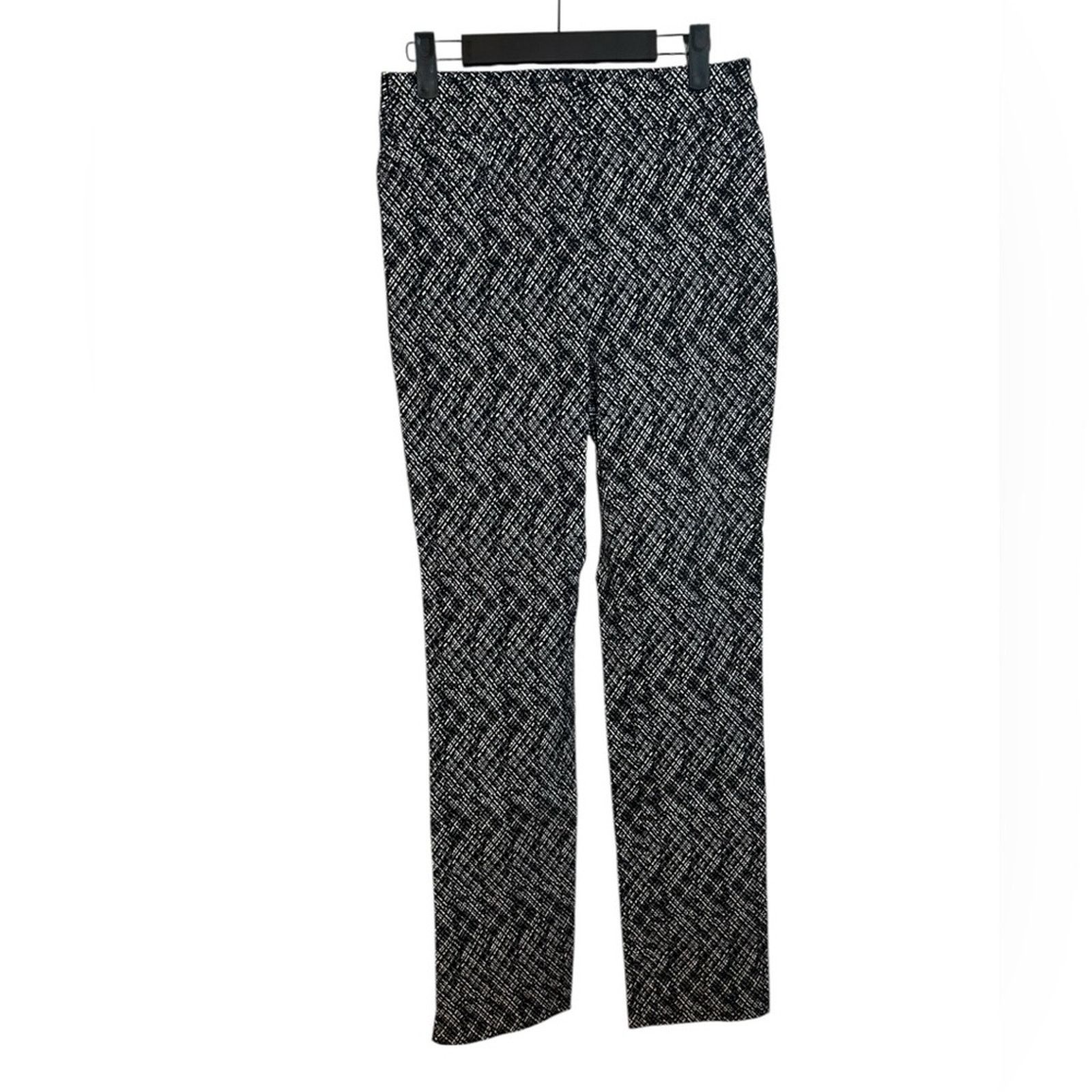 Renuar Renuar Black and White Patterned Stretch Ankle Pants Size 27" / US 4 / IT 40 - 1 Thumbnail