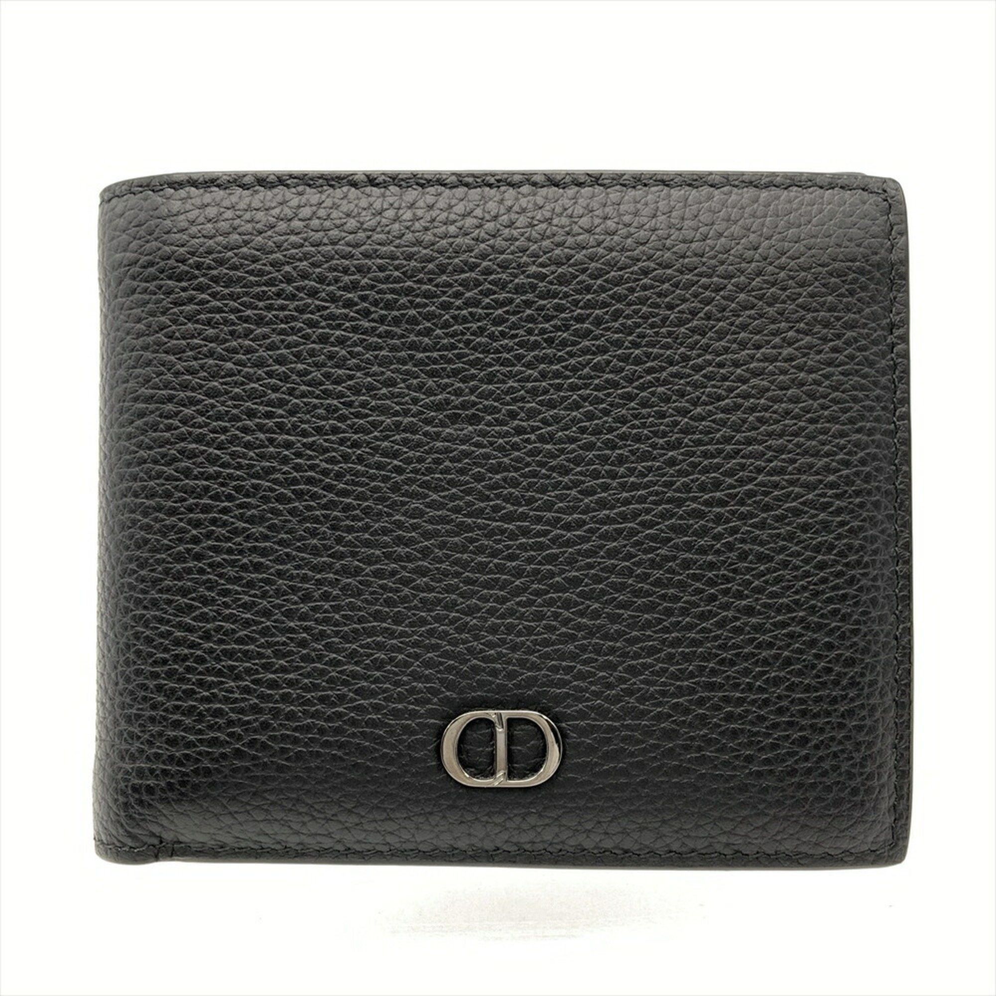 Christian Dior Monsieur Dior Homme Icon Wallet Bi-fold Grained Calf Leather Black Size ONE SIZE - 1 Thumbnail