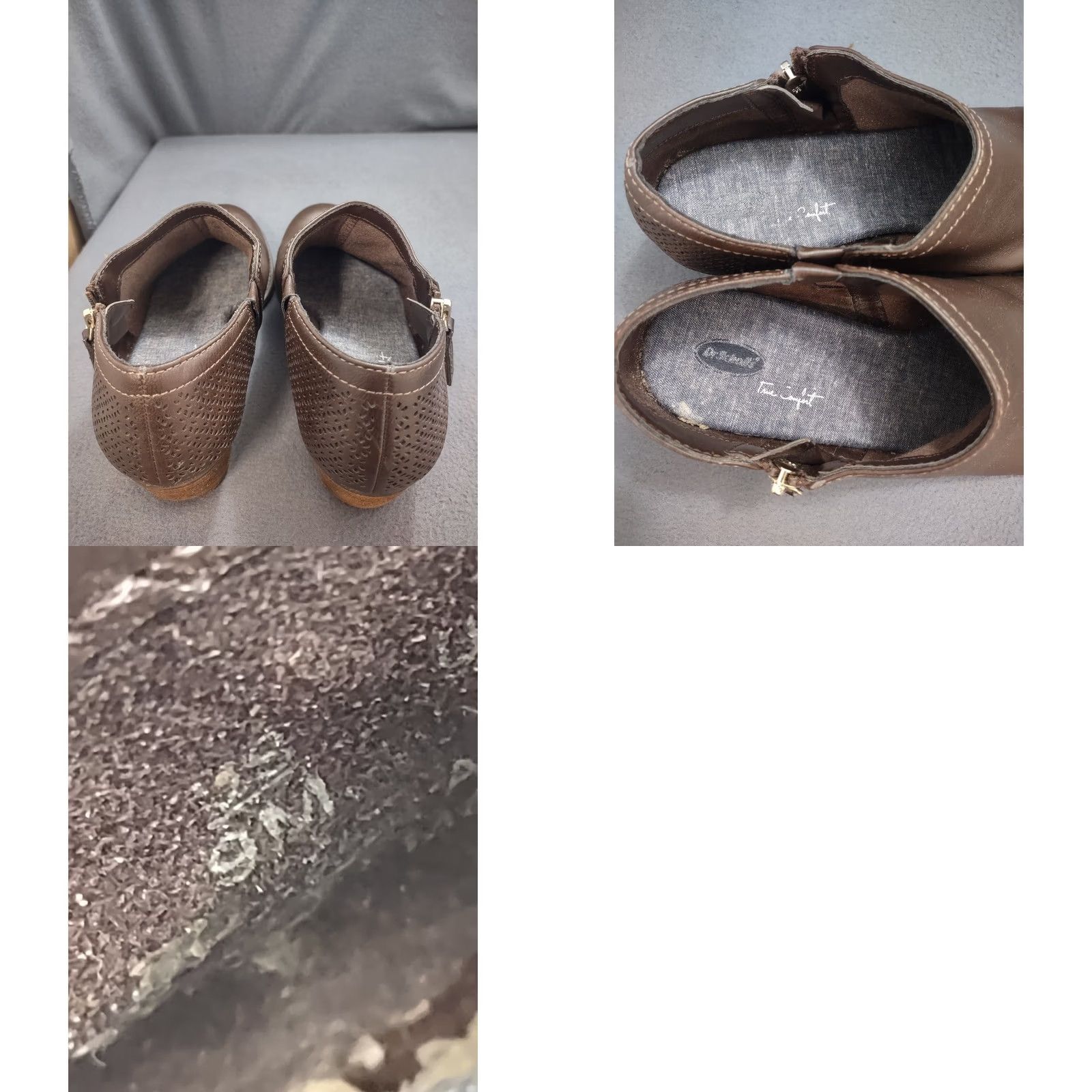 Vintage Dr Scholl's Womens Bootie Brown Ankle Boots 9M Leather Low Heel Zip Comfort Casual Womens Size US 9 / IT 39 - 8 Thumbnail