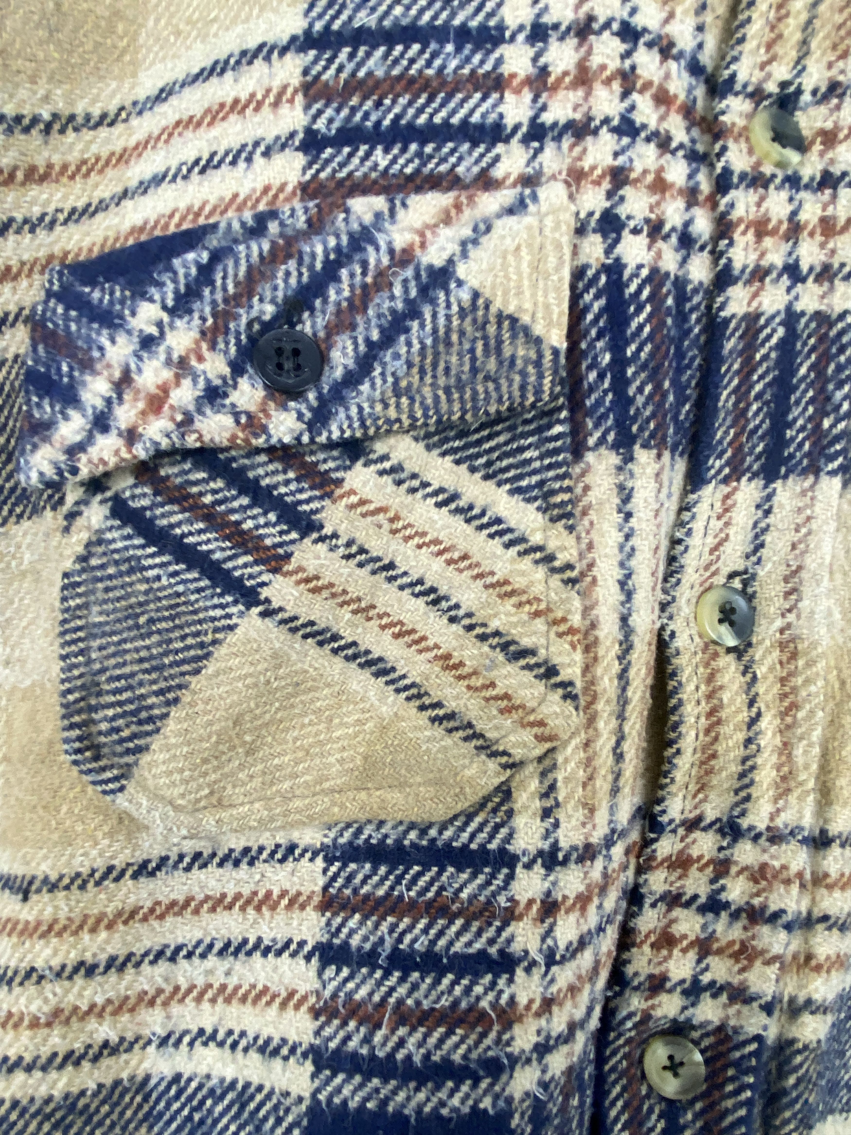 Portuguese Flannel × Vintage 60s Portuguese Flannel Plaid Sherpa Fleece Jacket Size US L / EU 52-54 / 3 - 10 Thumbnail
