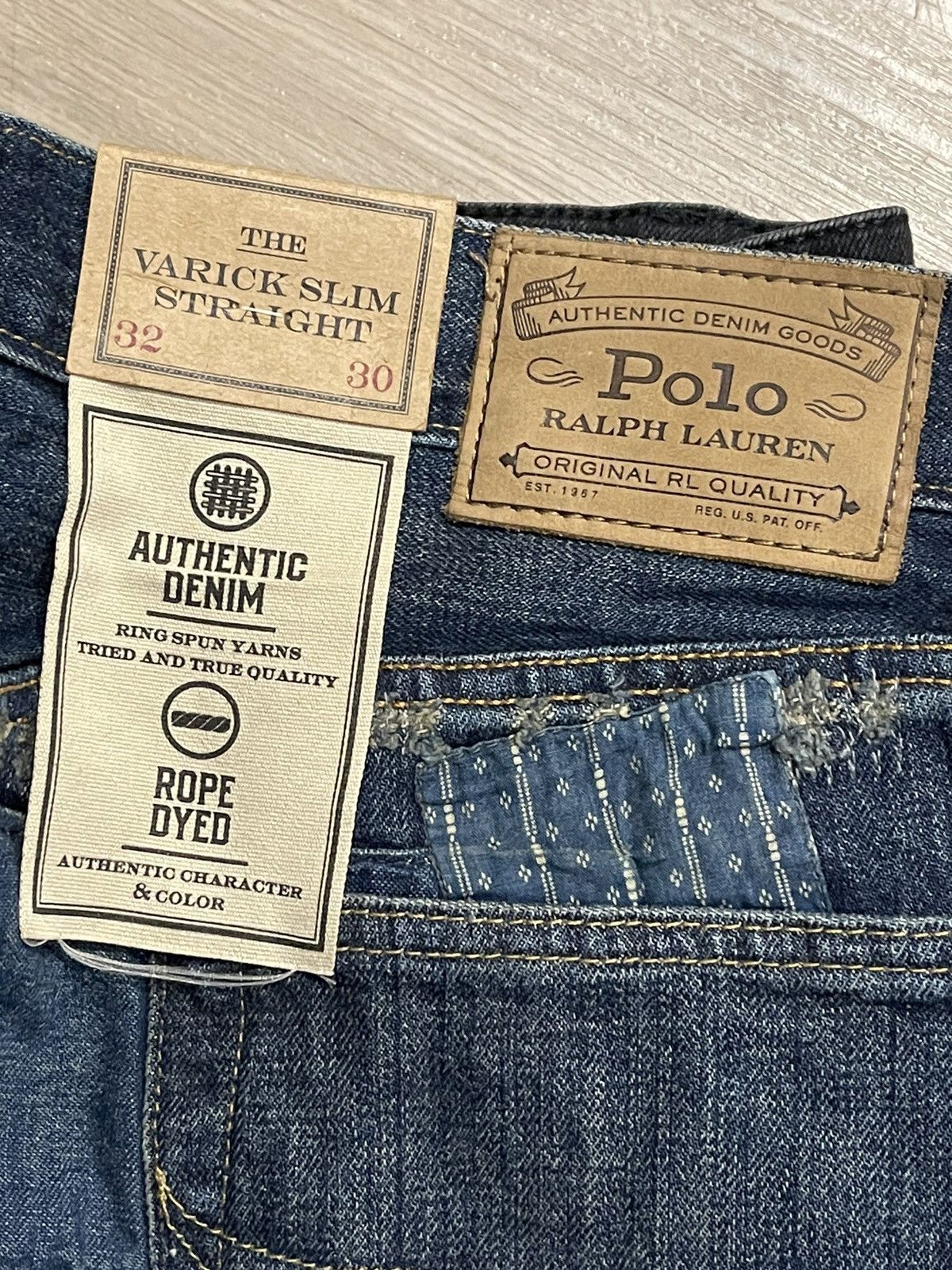 Polo Ralph Lauren Polo Ralph Lauren Varick Slim Rope dyed BORO method Size US 32 / EU 48 - 2 Thumbnail