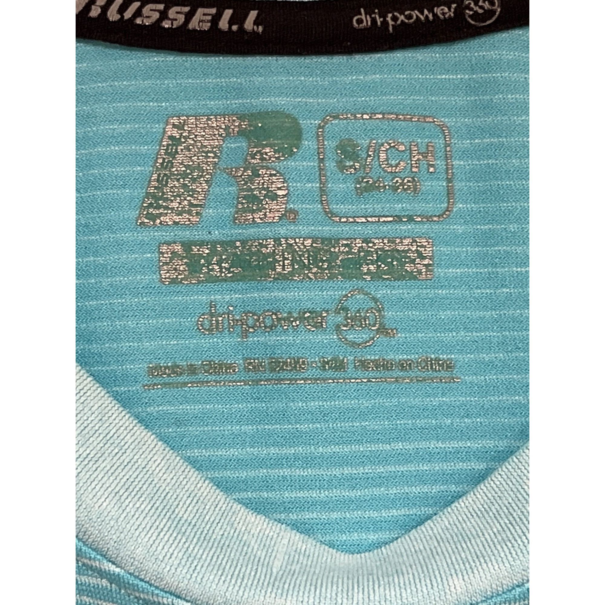 Other Russell Athletic Mens Small Dripower 360 T-Shirt Turquoise Size US S / EU 44-46 / 1 - 2 Thumbnail