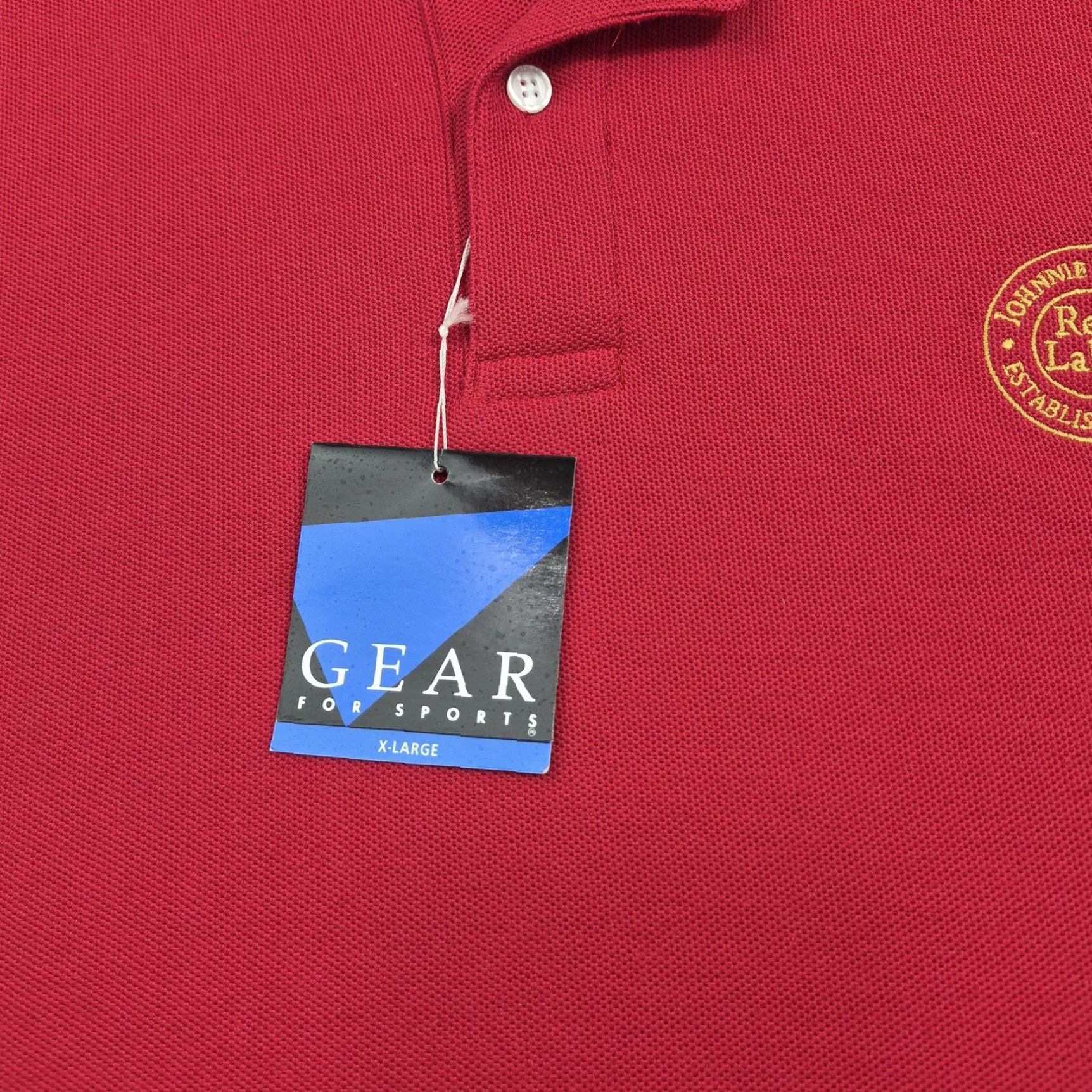 Vintage Gear For Sports Polo Shirt Mens XL Red Johnnie Walker Red Label Pique Knit Shirt Size US XL / EU 56 / 4 - 6 Thumbnail