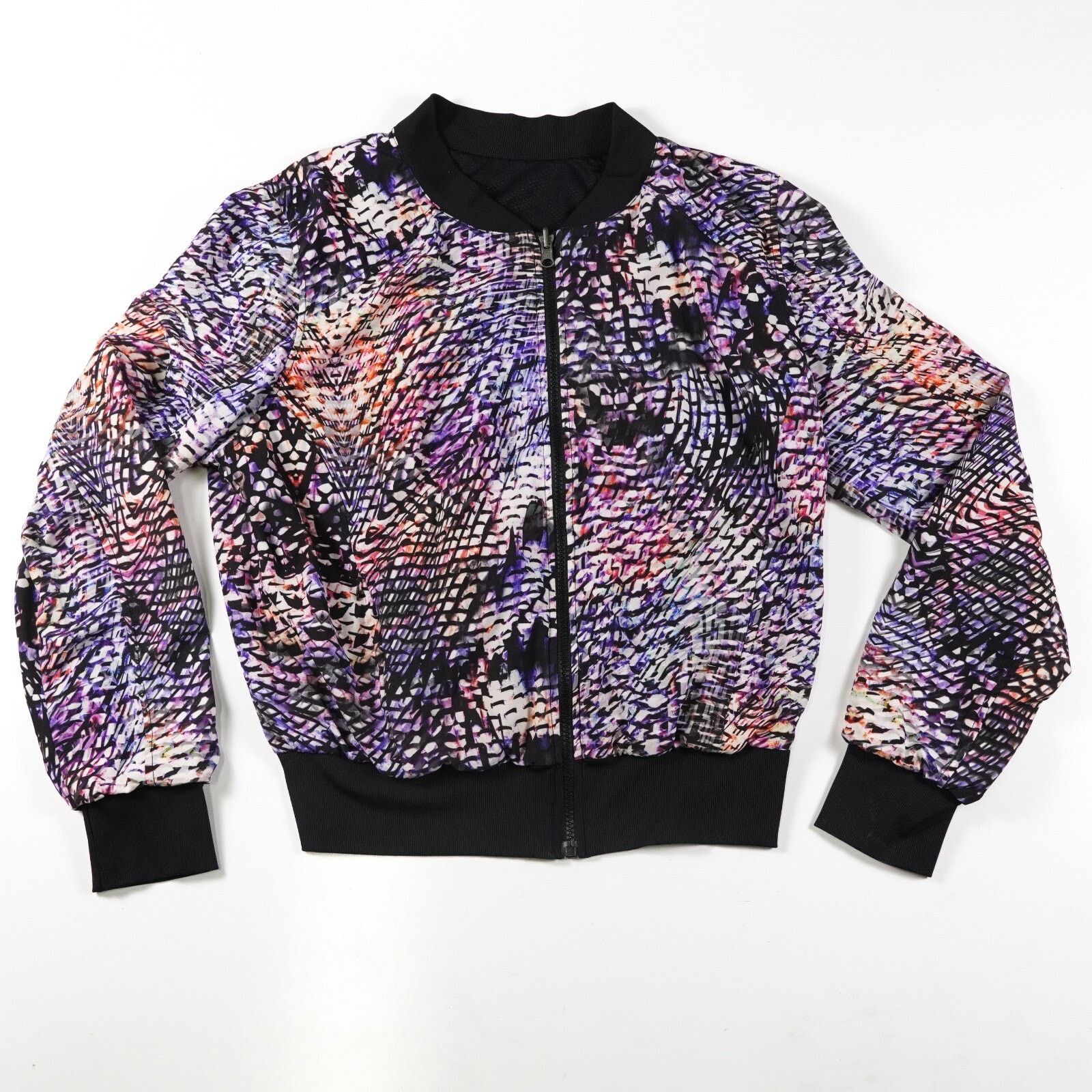 Other Zella Zebra Print Zip Up Windbreaker Coat Jacket Sweater Size L / US 10 / IT 46 - 1 Thumbnail
