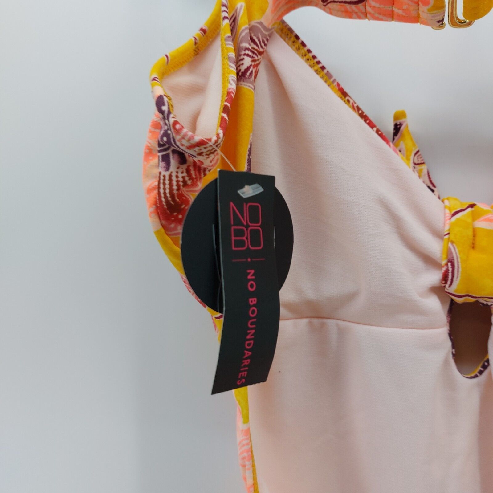 Other No Boundaries Women Bathing Suit Yellow Pink Purple Flowers Size L / US 10 / IT 46 - 9 Thumbnail
