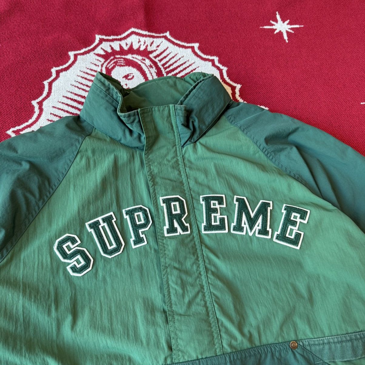 Supreme Used SS18 Supreme Court Half Zip Pullover Dark Green Size L Size US L / EU 52-54 / 3 - 2 Thumbnail