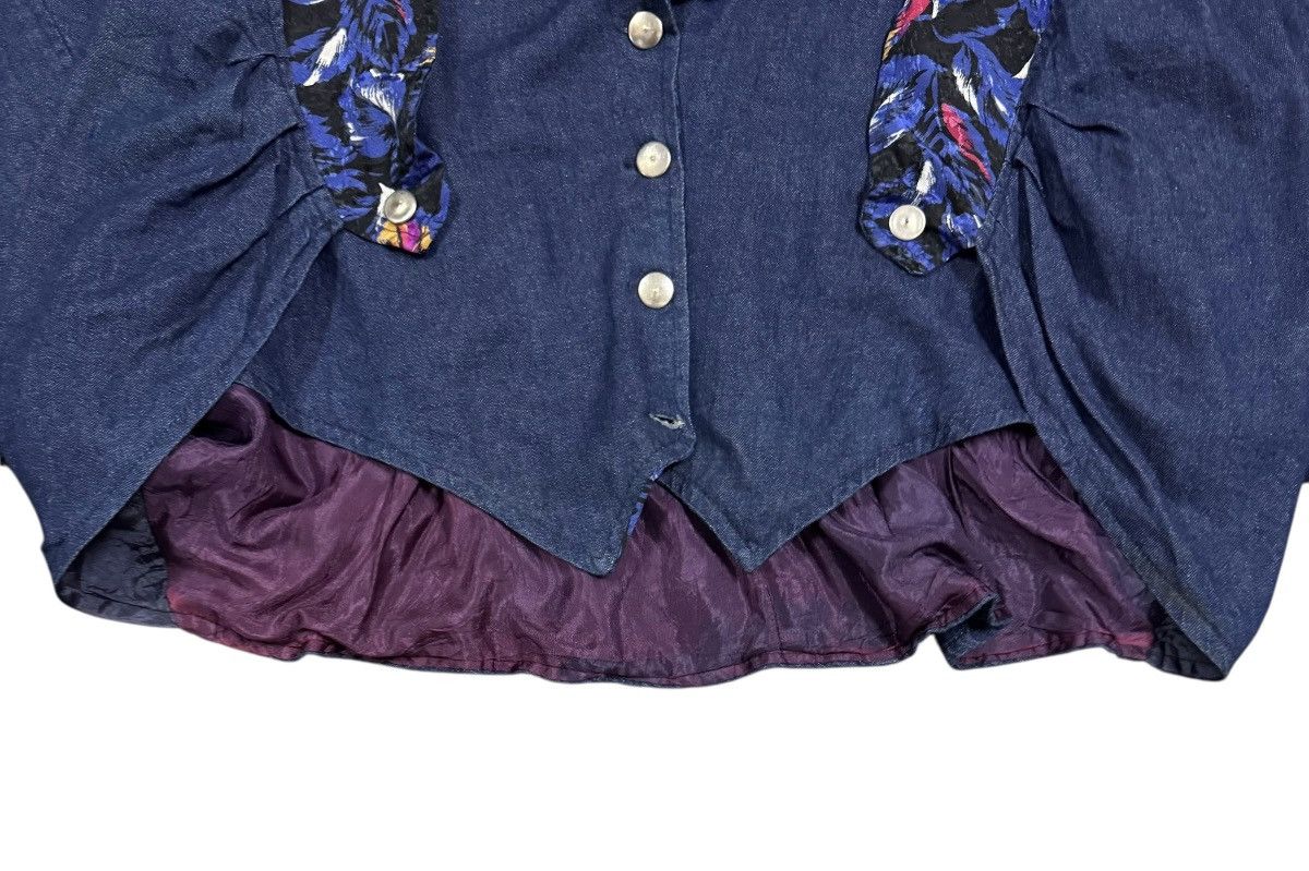 Vitaly Design Vtg🔥V15 Studded Layered Soie Denim Narrow Cut Crop Jacket Size L / US 10 / IT 46 - 6 Thumbnail