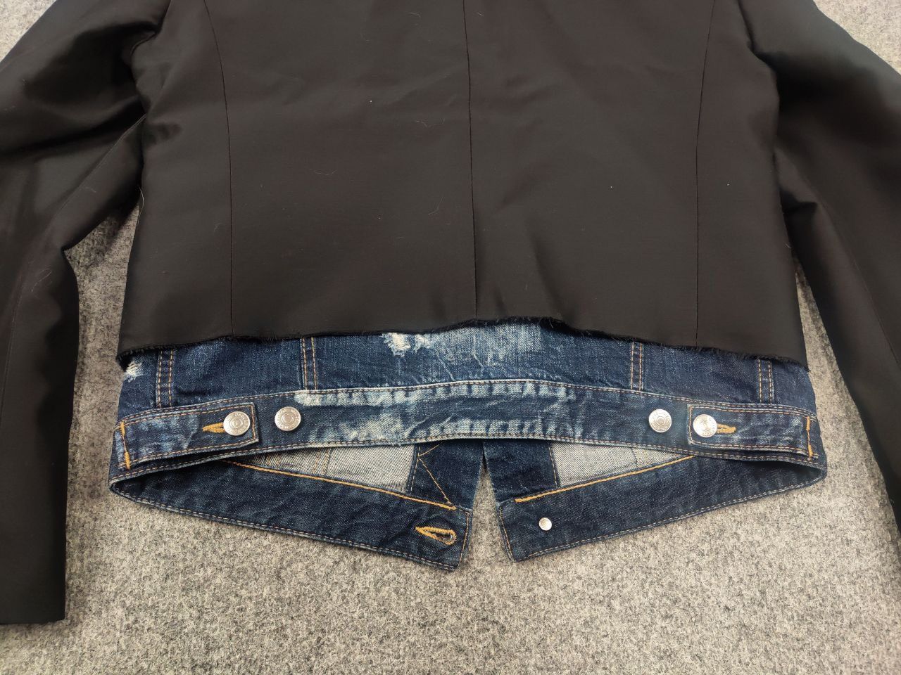 Dsquared2 Rare Dsquared2 AW17 Layered Blazer Distressed Denim Jacket Size US M / EU 48-50 / 2 - 9 Thumbnail