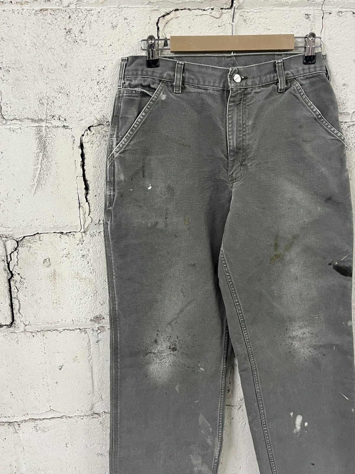 Carhartt Carhartt carpanter cargo pants thrashed faded moss green Size US 30 / EU 46 - 8 Thumbnail